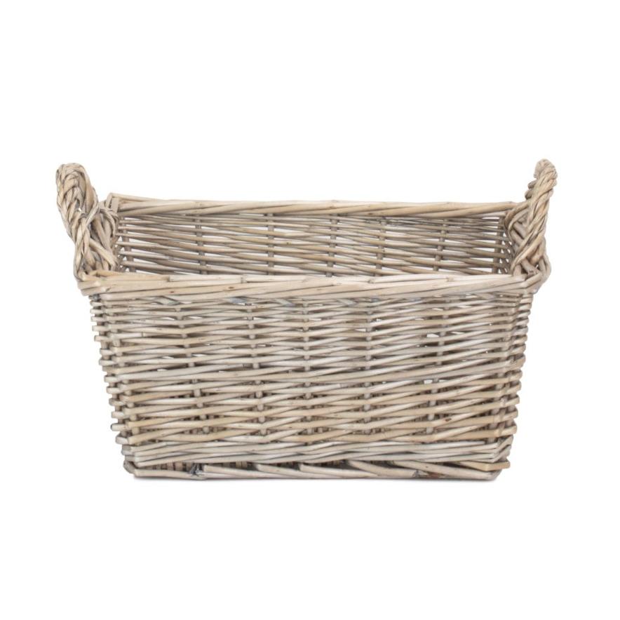 Small Antique Wash Willow Tapered Storage Basket - REGN