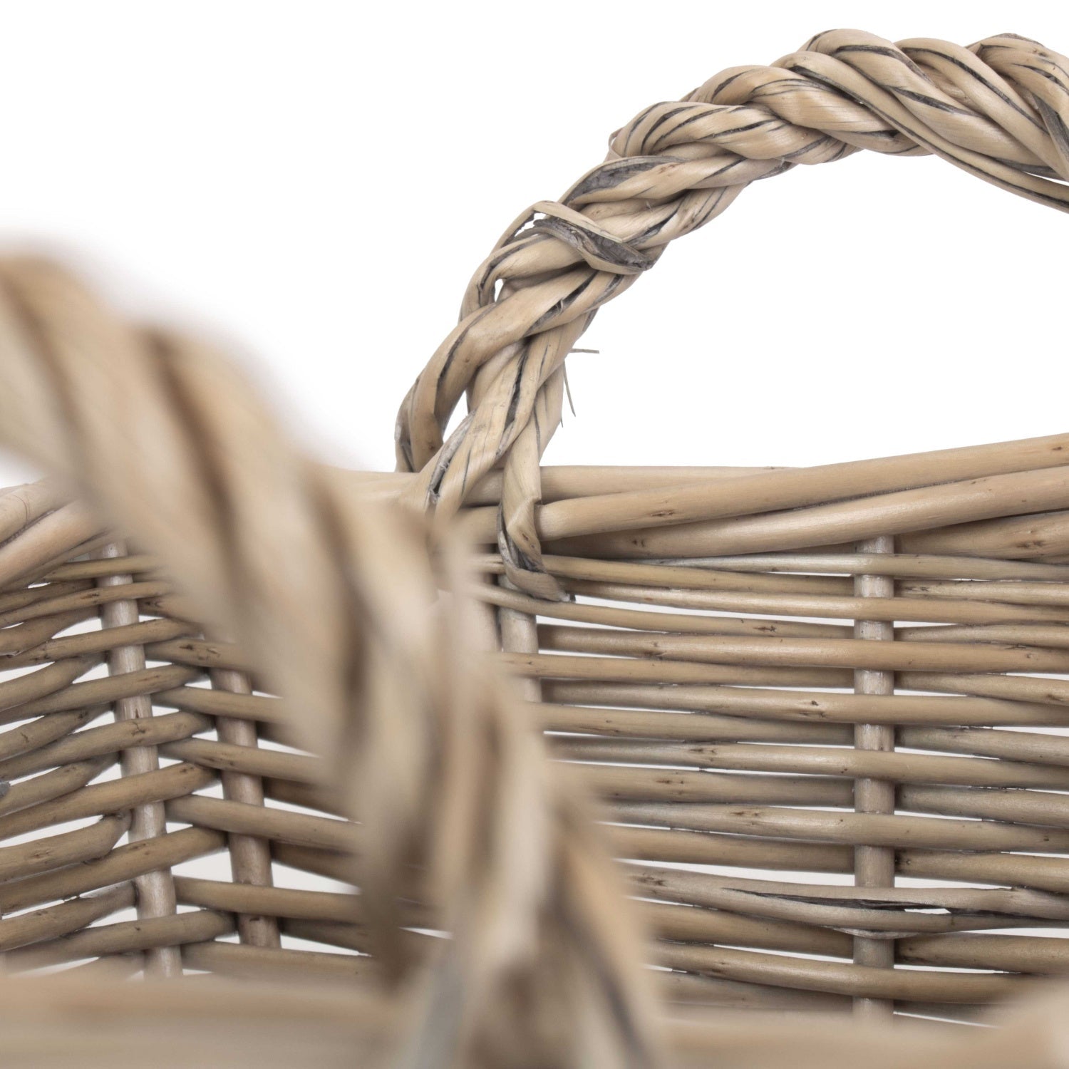 Small Antique Wash Willow Tapered Storage Basket - REGN