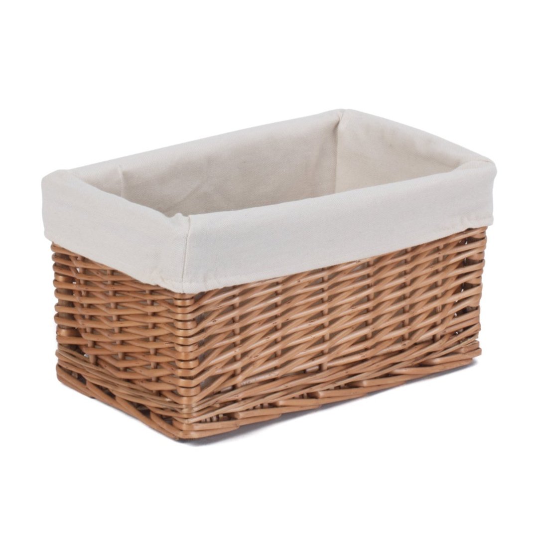 Small Double Steamed Storage Basket with White Lining - REGN