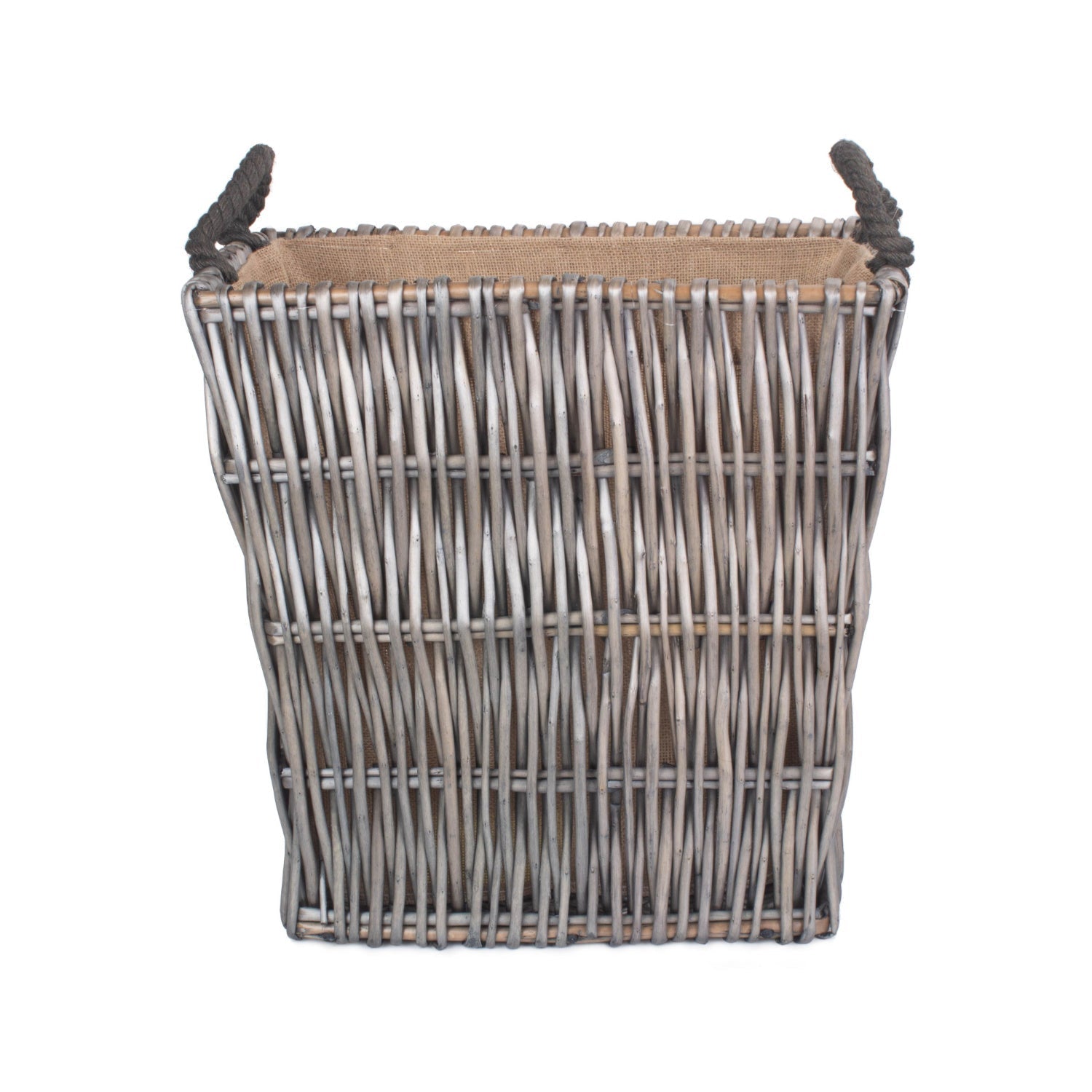 Small Grey Rectangular Log Basket - REGN