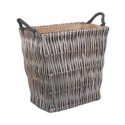 Small Grey Rectangular Log Basket - REGN