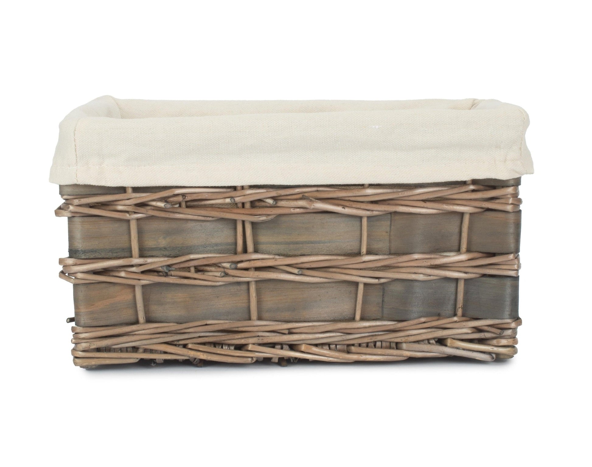 Small Grey Scandi Storage Basket with White Lining - REGN