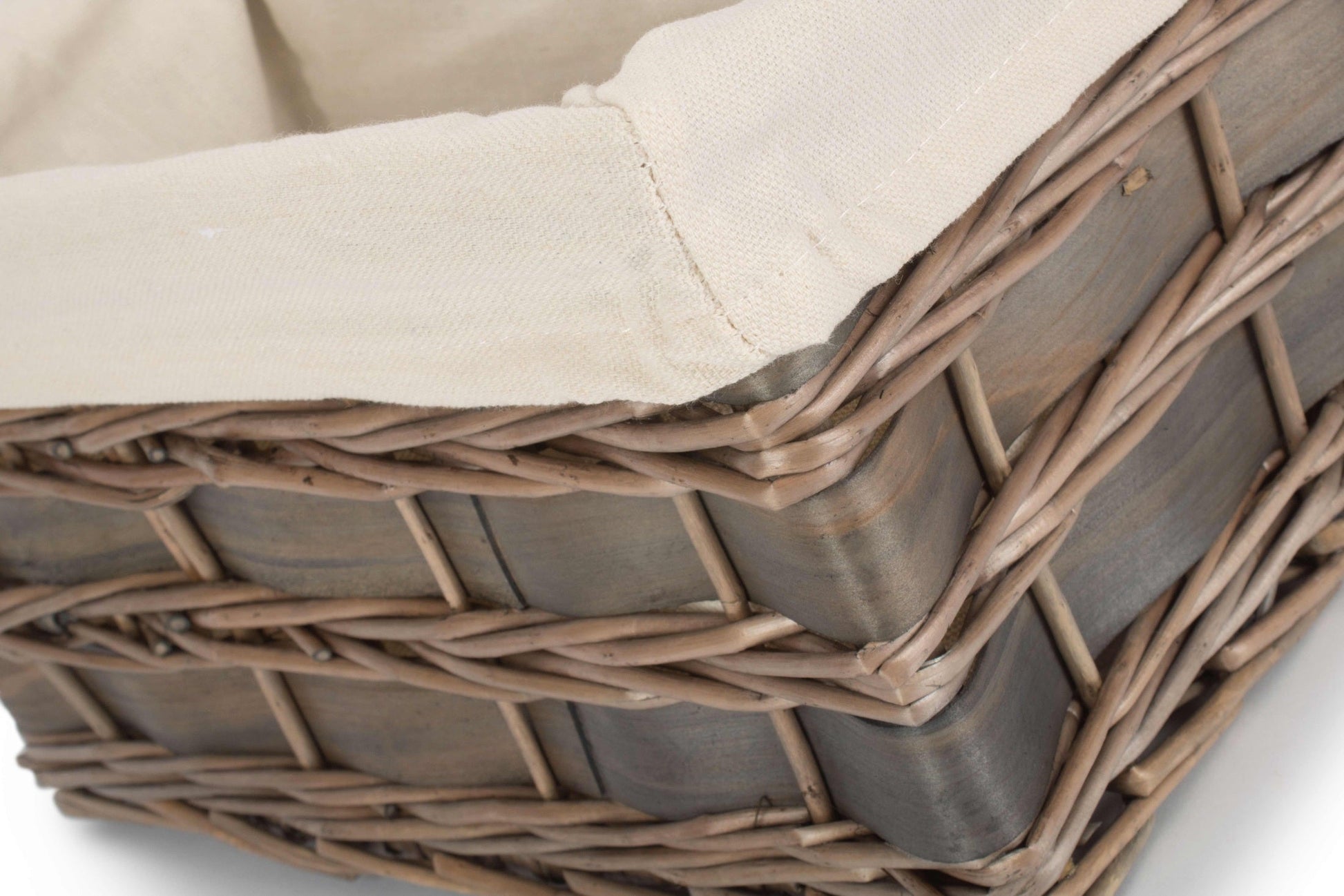 Small Grey Scandi Storage Basket with White Lining - REGN