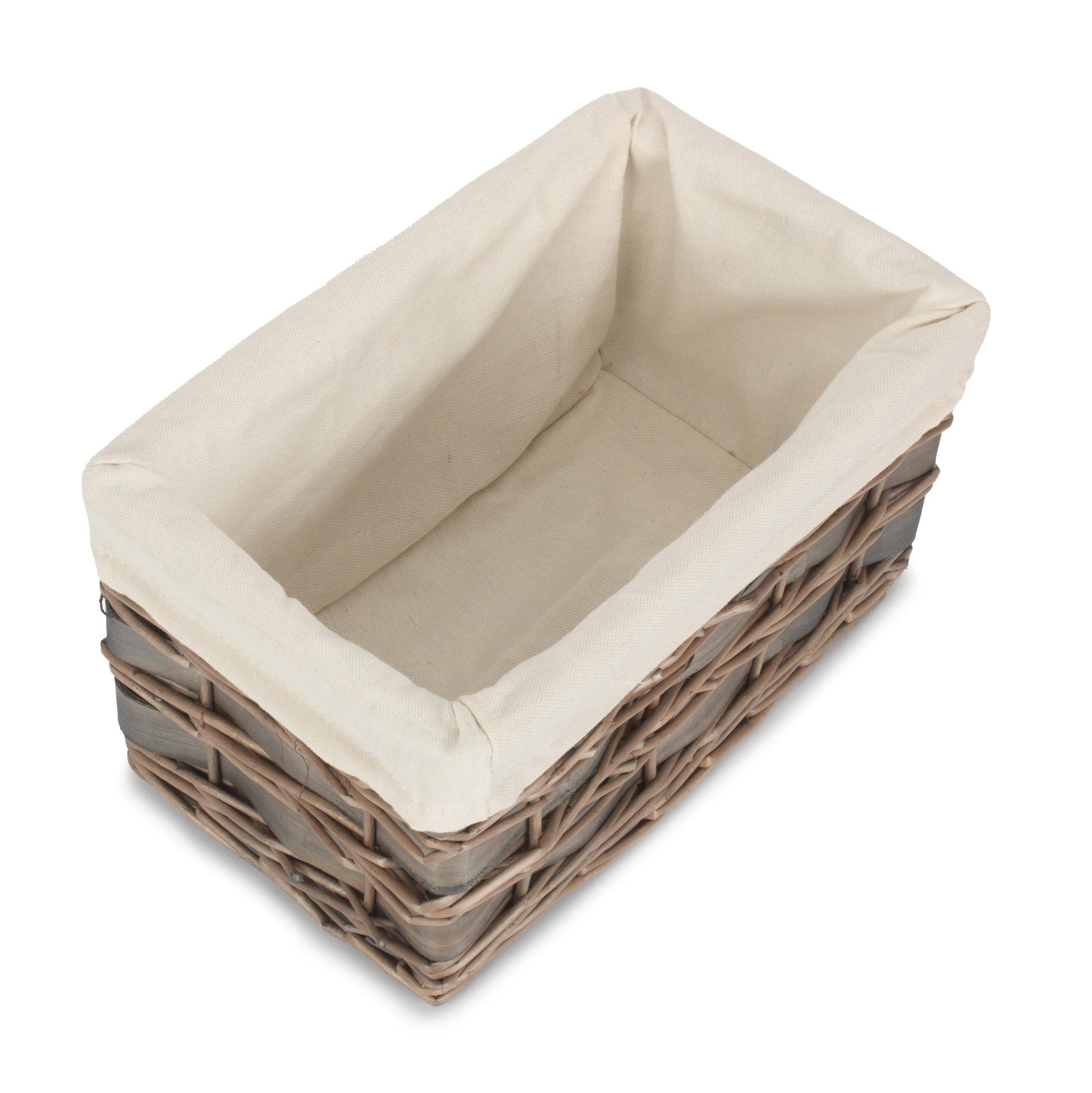 Small Grey Scandi Storage Basket with White Lining - REGN