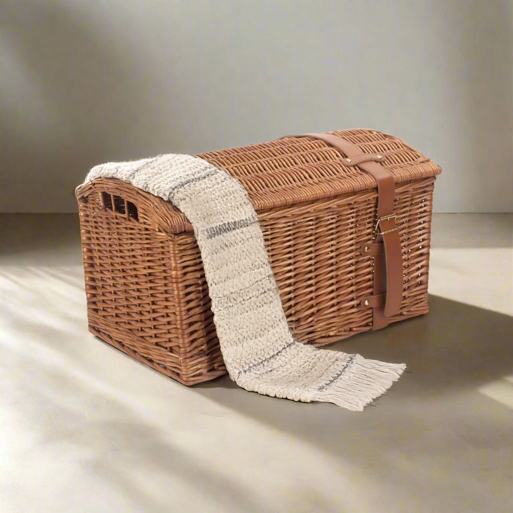Small Light Steamed Willow Domed Storage Hamper - REGN