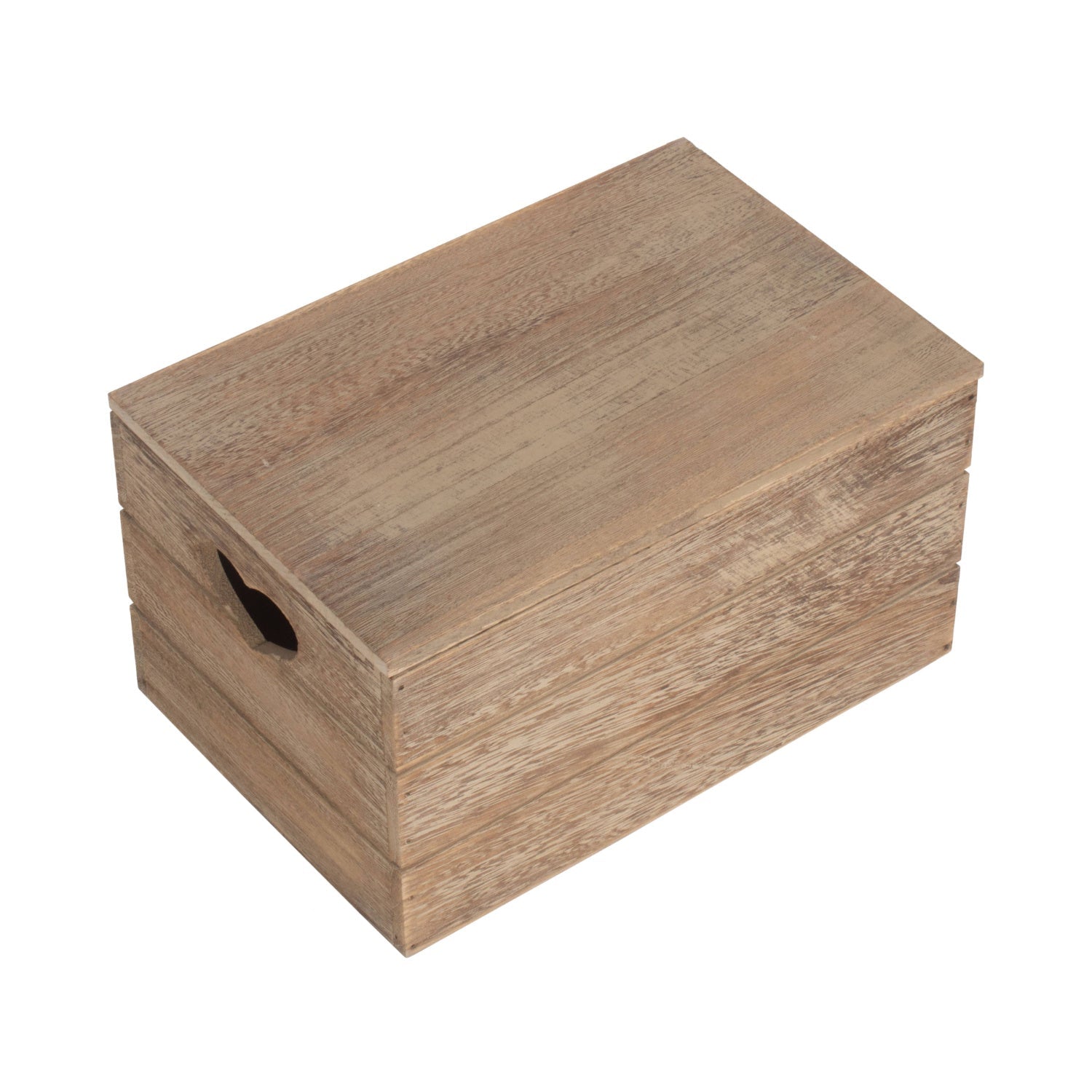 Small Oak Effect Heart Cut-Out Box with Lid - REGN
