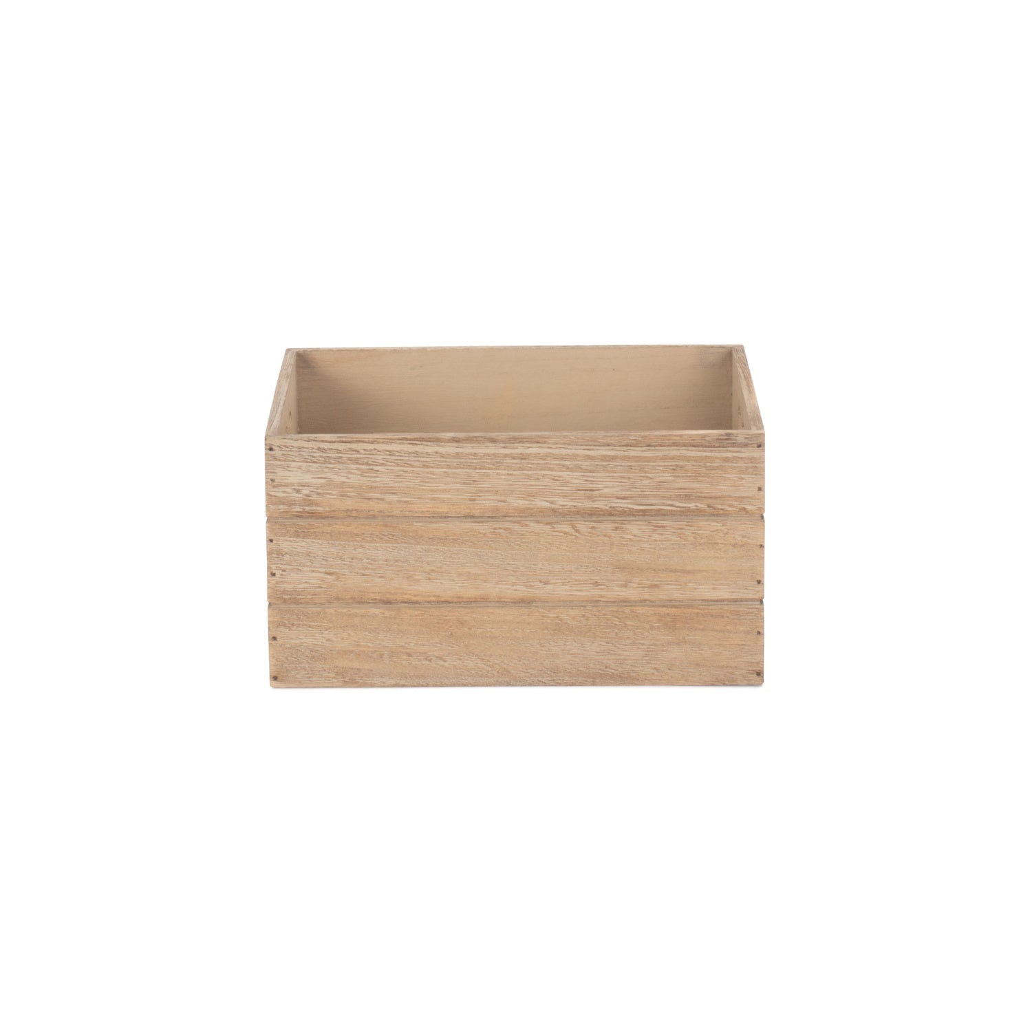 Small Oak Effect Heart Cut-Out Crate - REGN