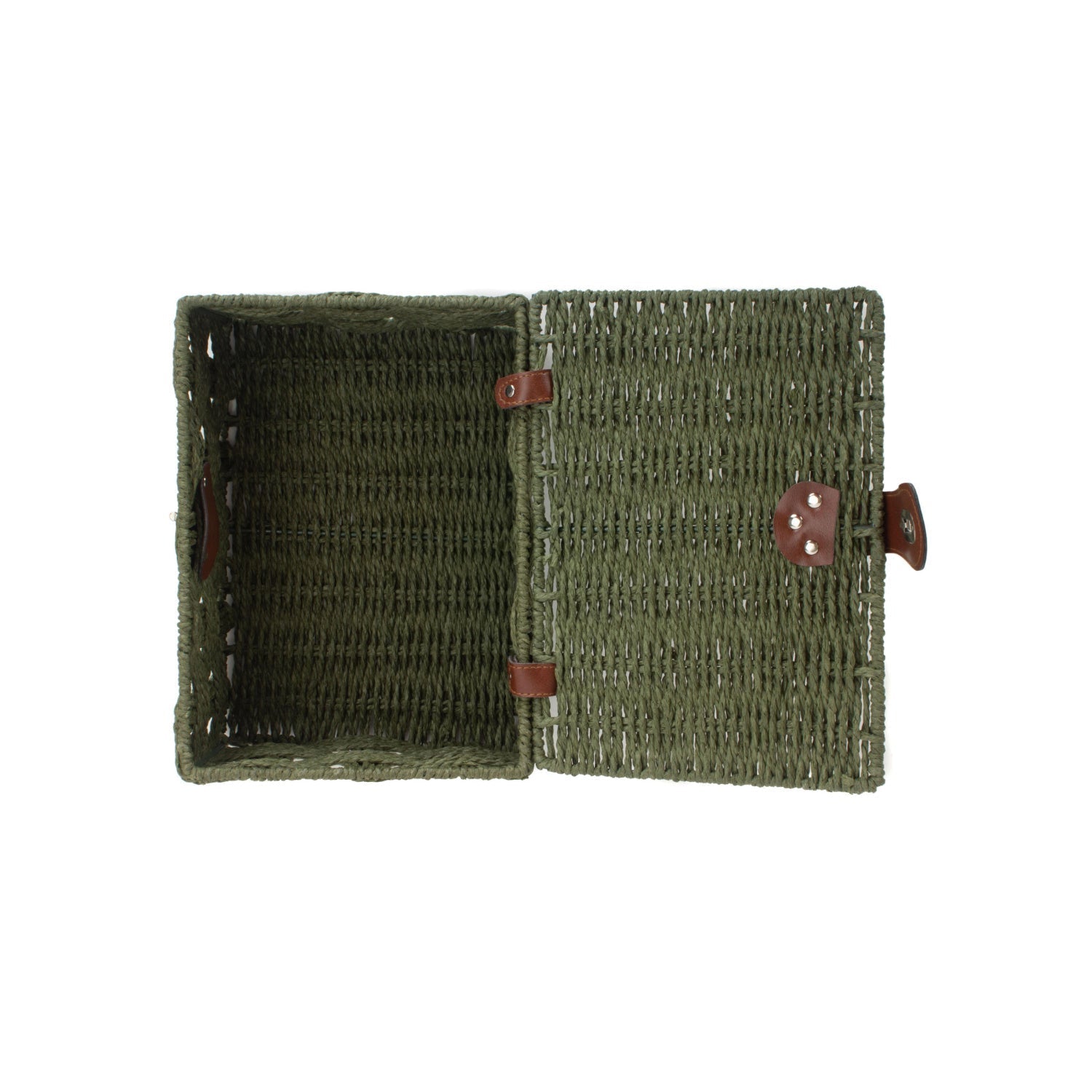 Small Paper Rope Hamper - Forest Green - REGN