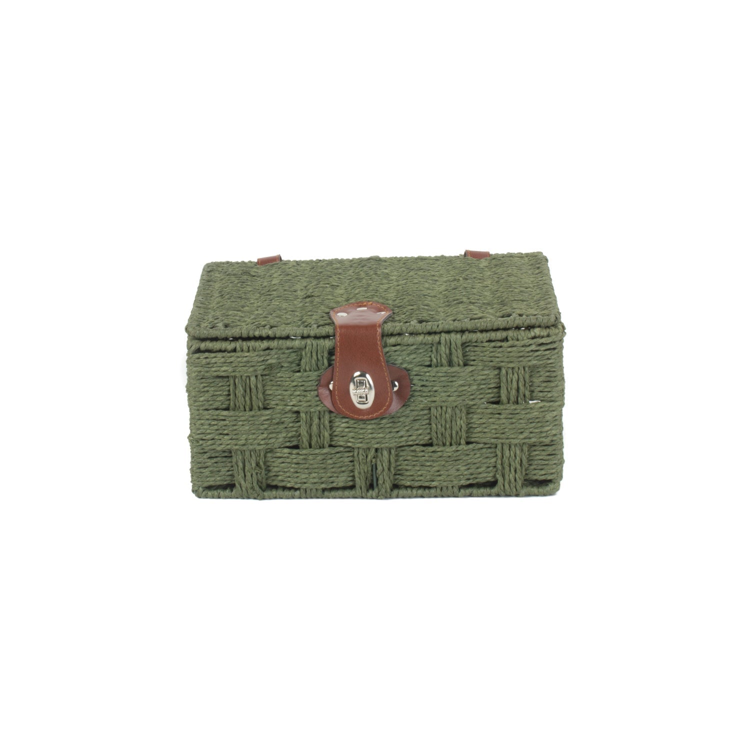 Small Paper Rope Hamper - Forest Green - REGN