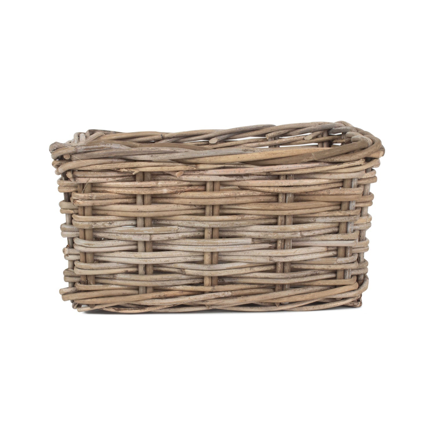 Small Rectangular Grey Rattan Storage Basket - REGN