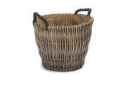 Small Round Grey Log Basket - REGN