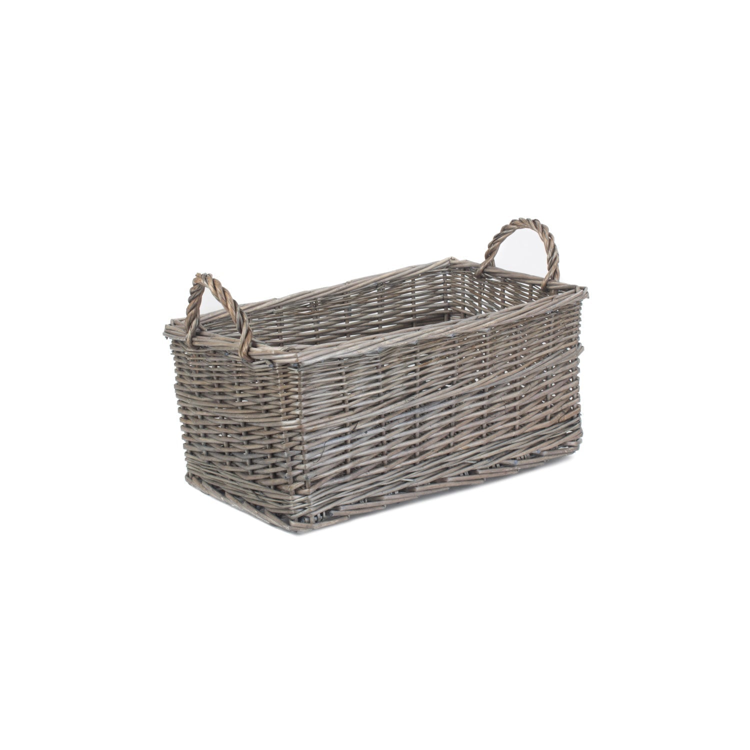 Small Shallow Antique Wash Storage Basket - REGN