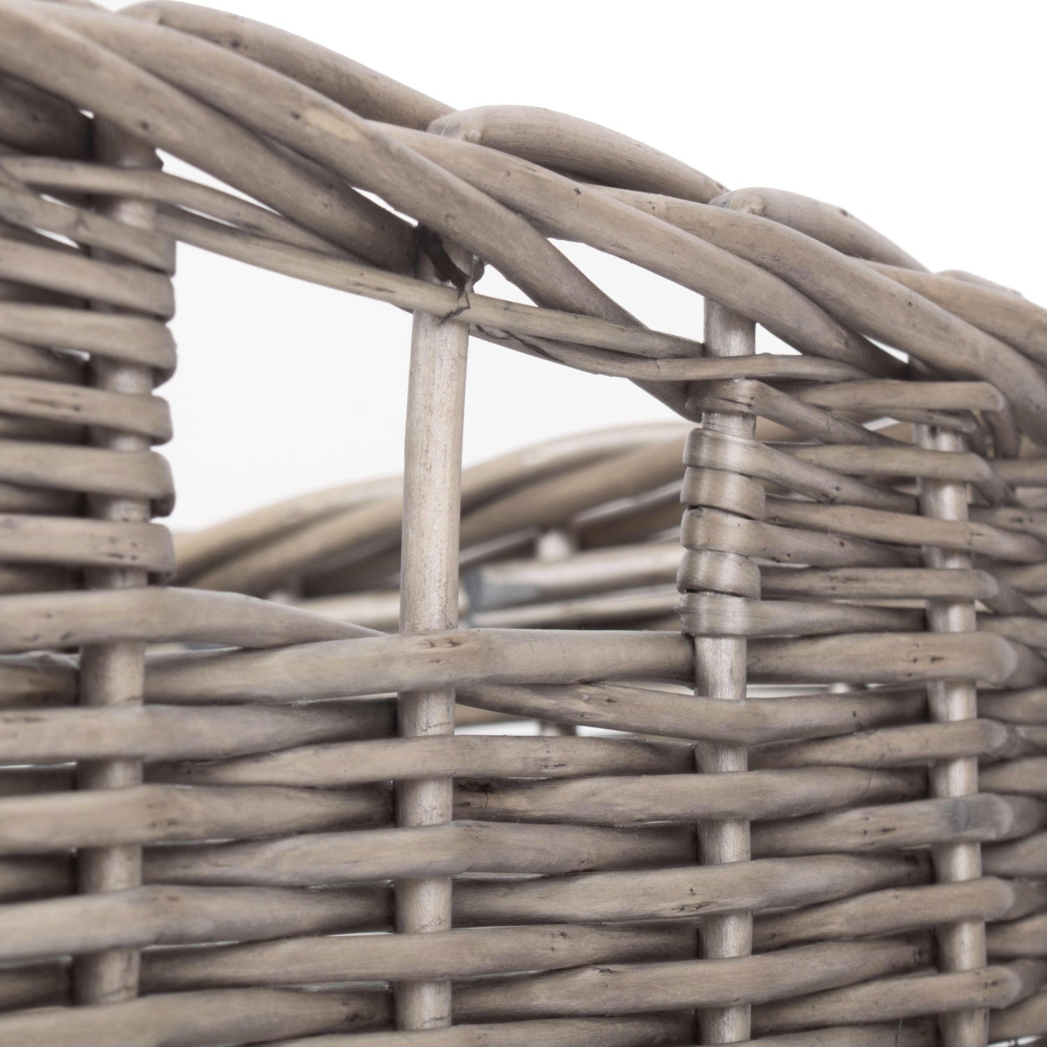 Small Square Antique Wash Willow Storage Basket - REGN