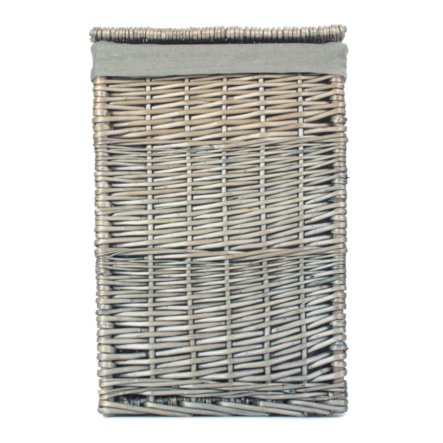 Small Square Laundry Basket with Grey Sage Lining - REGN