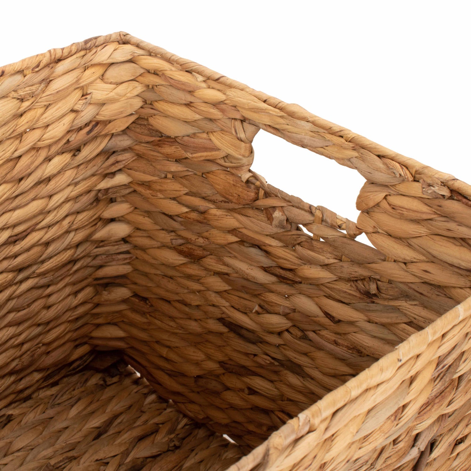 Small Square Water Hyacinth Storage Basket - REGN