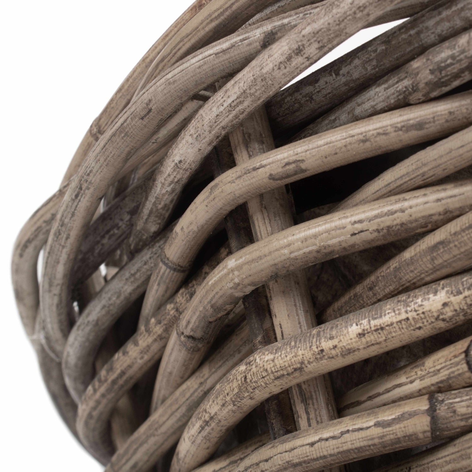 Small Tapered Rattan Round Planter With Plastic Lining - REGN