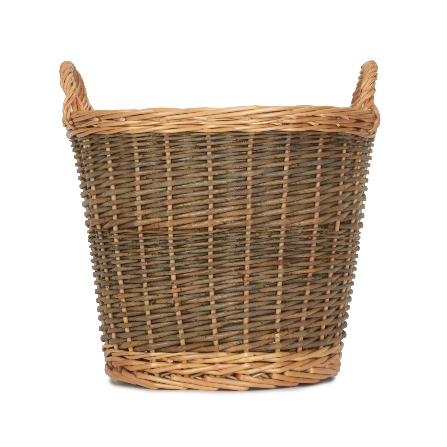 Small Unpeeled Log Basket With Lining - REGN