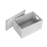 Small Vintage White Wash Heart Cut-Out Box with Lid - REGN