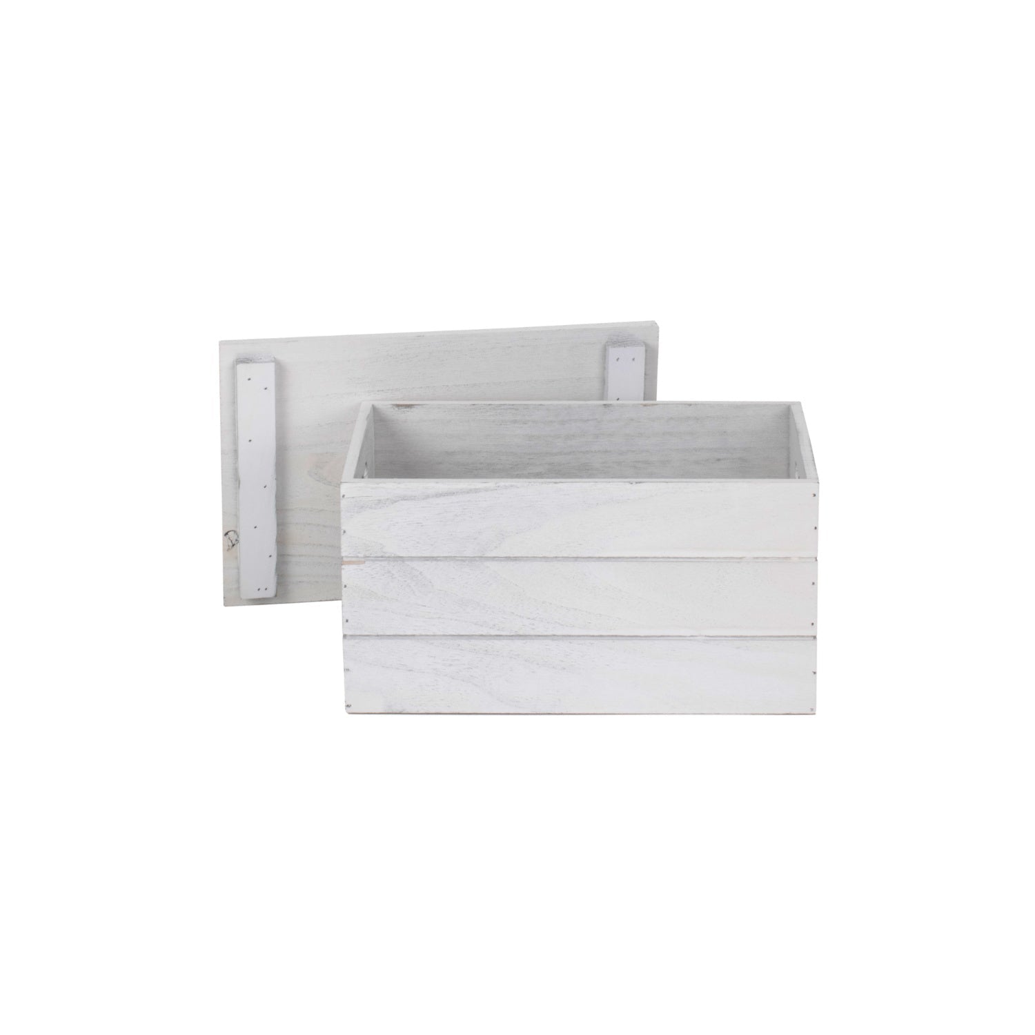 Small Vintage White Wash Heart Cut-Out Box with Lid - REGN