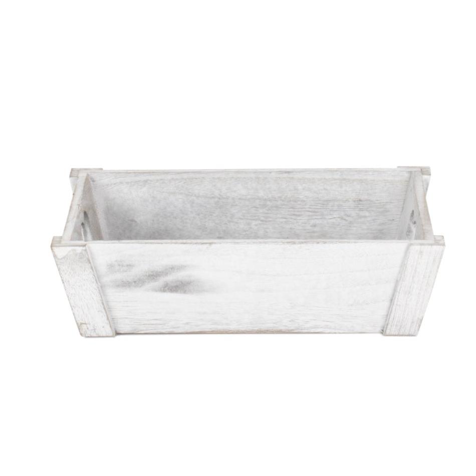 Small Vintage White Wash Heart Cut-Out Tray - REGN