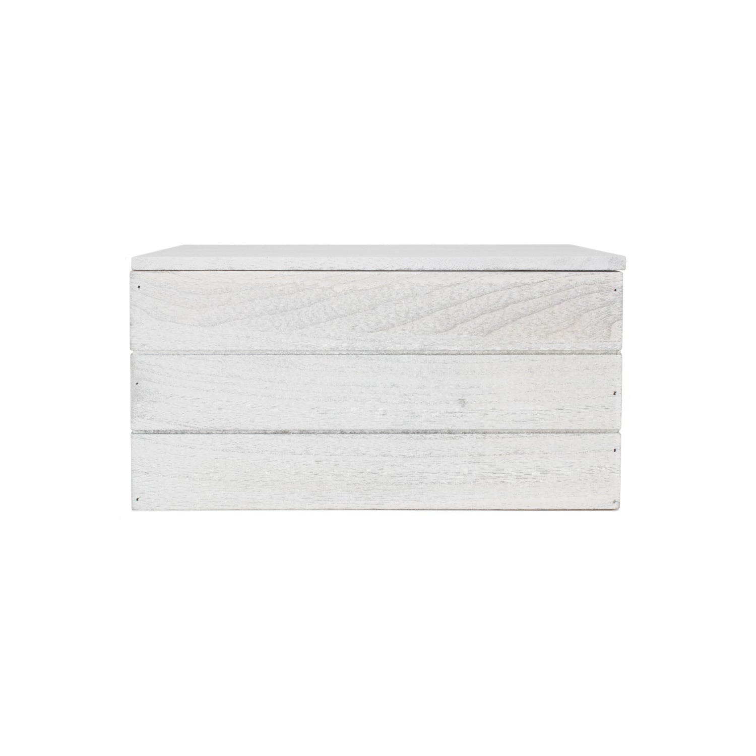 Small Vintage White Wash Star Cut-Out Box with Lid - REGN