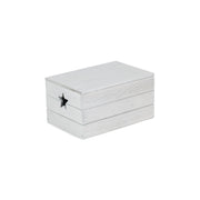 Small Vintage White Wash Star Cut-Out Box with Lid - REGN