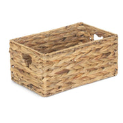Small Water Hyacinth Storage Basket Size 1 With Heart Cut-Out Handles - REGN