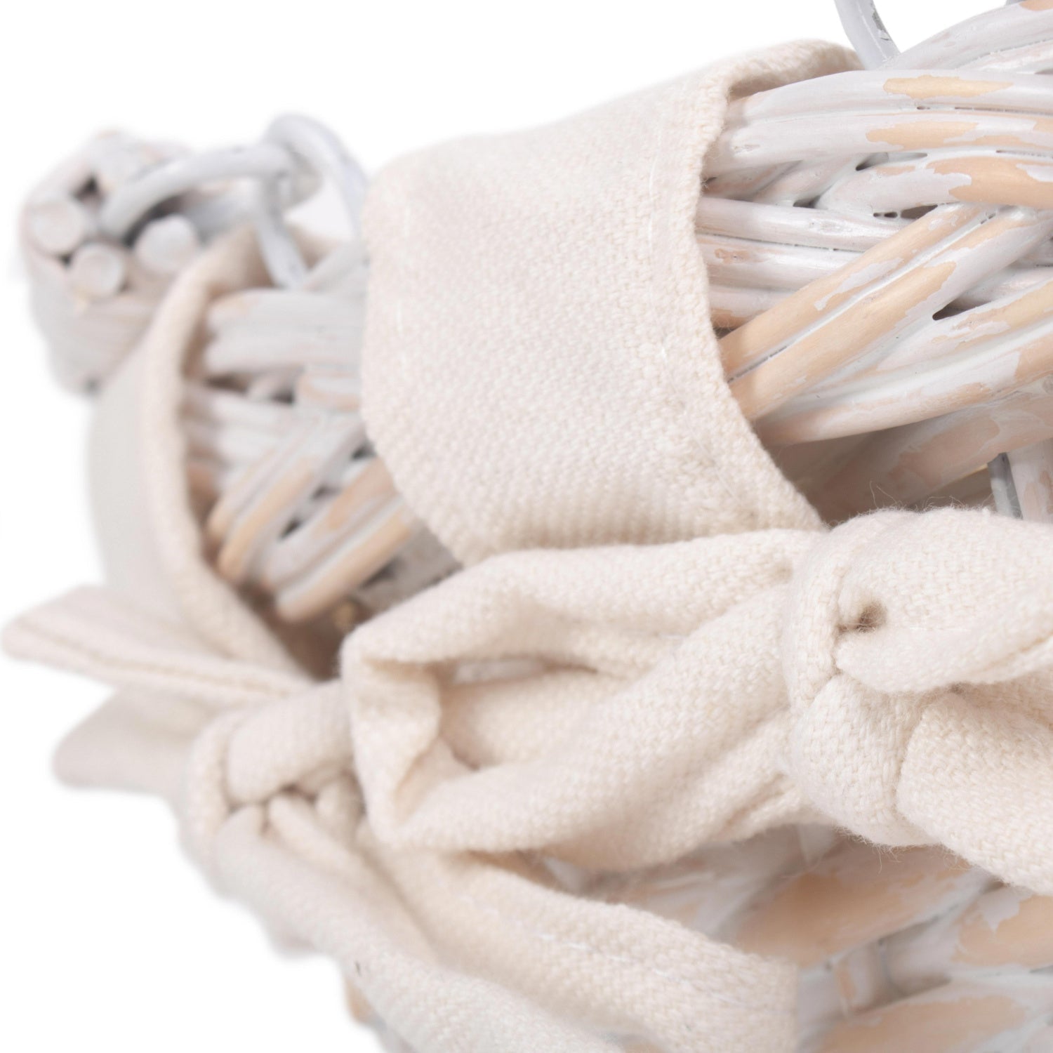Small White Swing Handle Shopper With White Lining - REGN