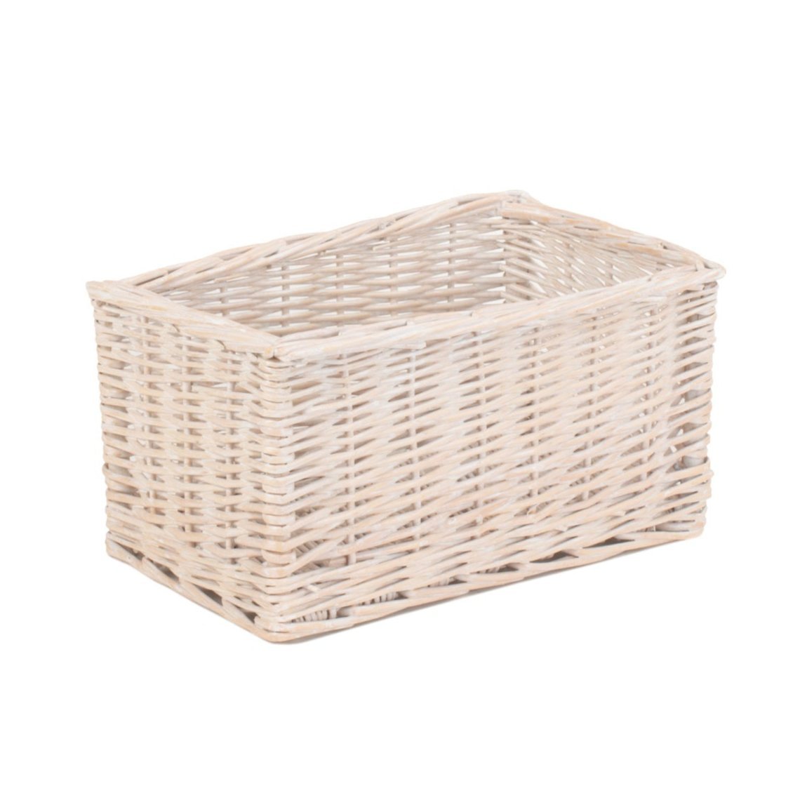 Small White Wash Willow Storage Basket - REGN