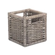 Small Wooden Framed Split Willow Storage Basket - REGN