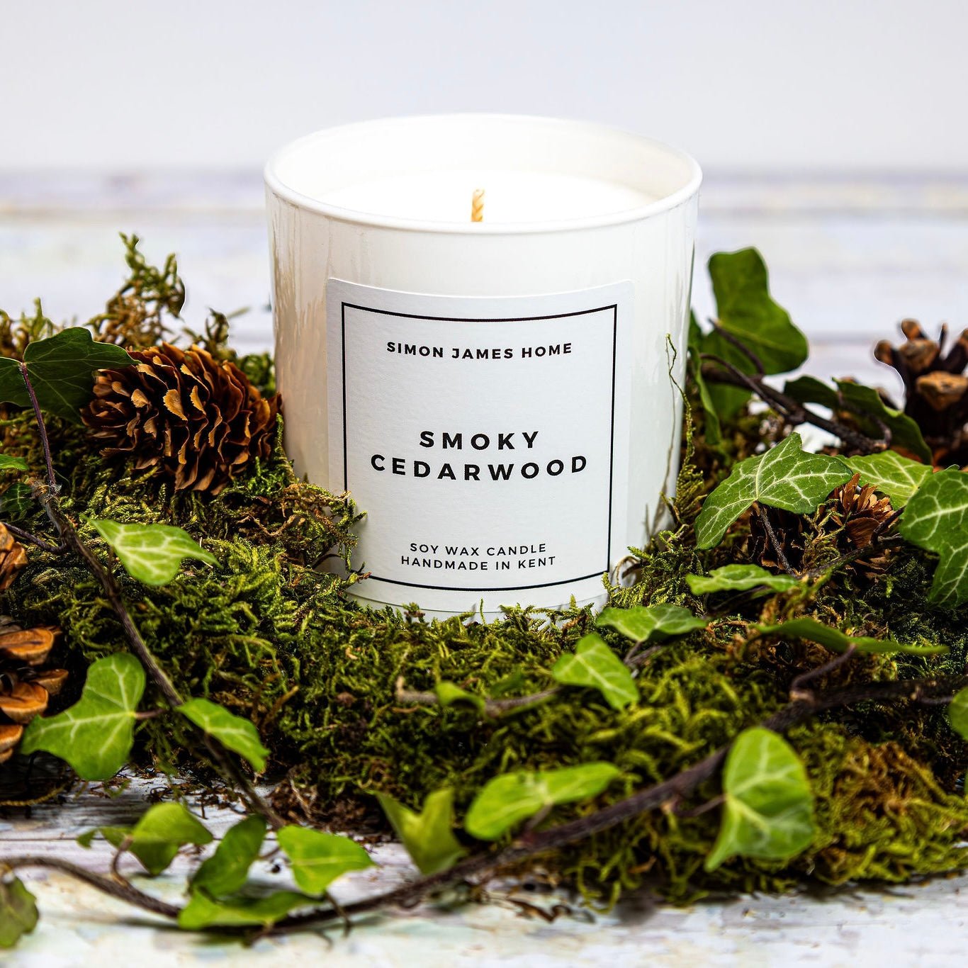 Smoky Cedarwood Candle - Handmade Soy Wax - REGN