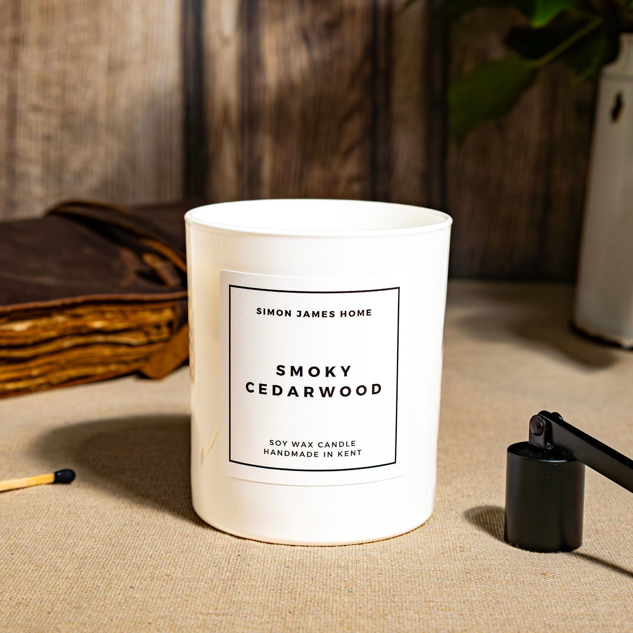 Smoky Cedarwood Candle - Handmade Soy Wax - REGN