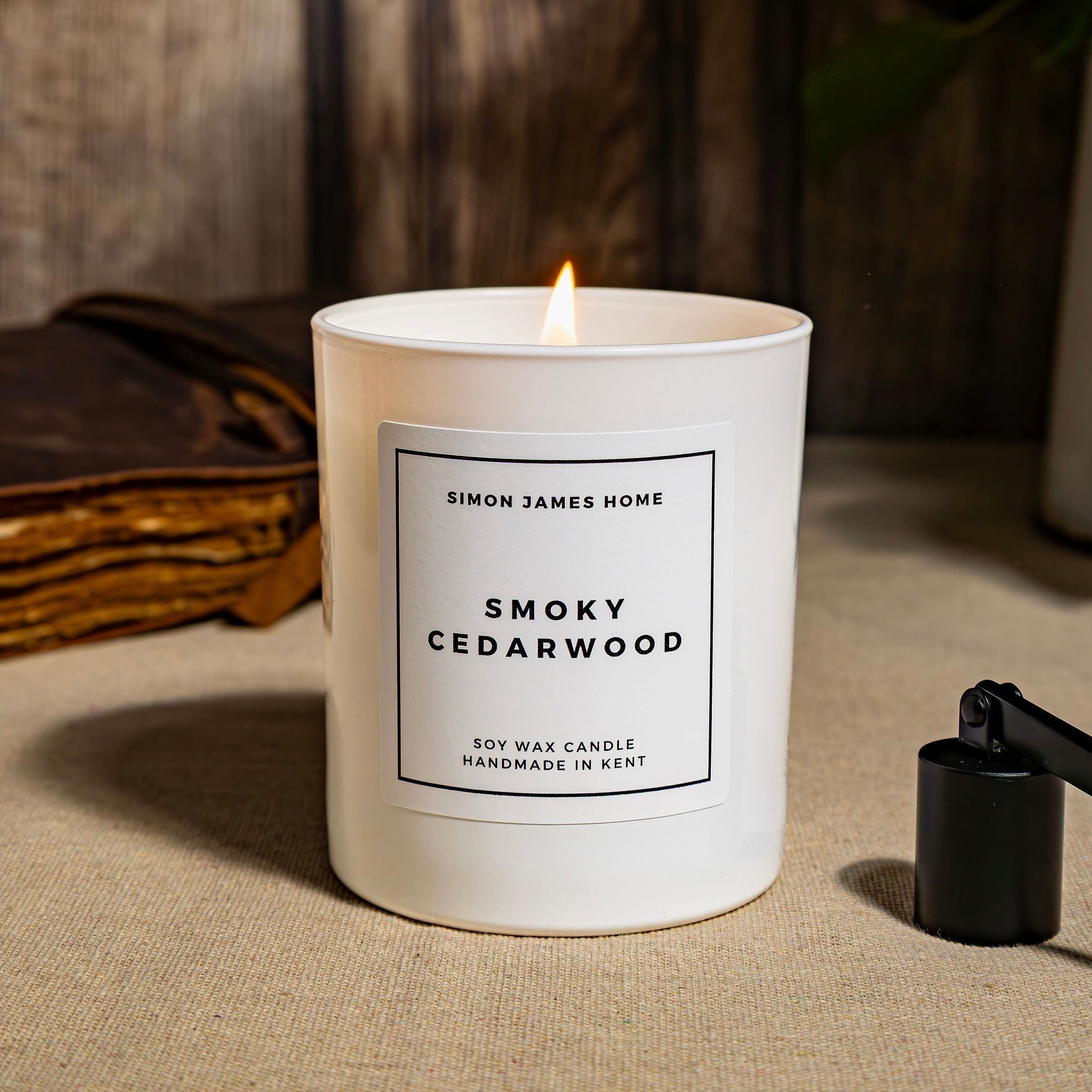 Smoky Cedarwood Candle - Handmade Soy Wax - REGN