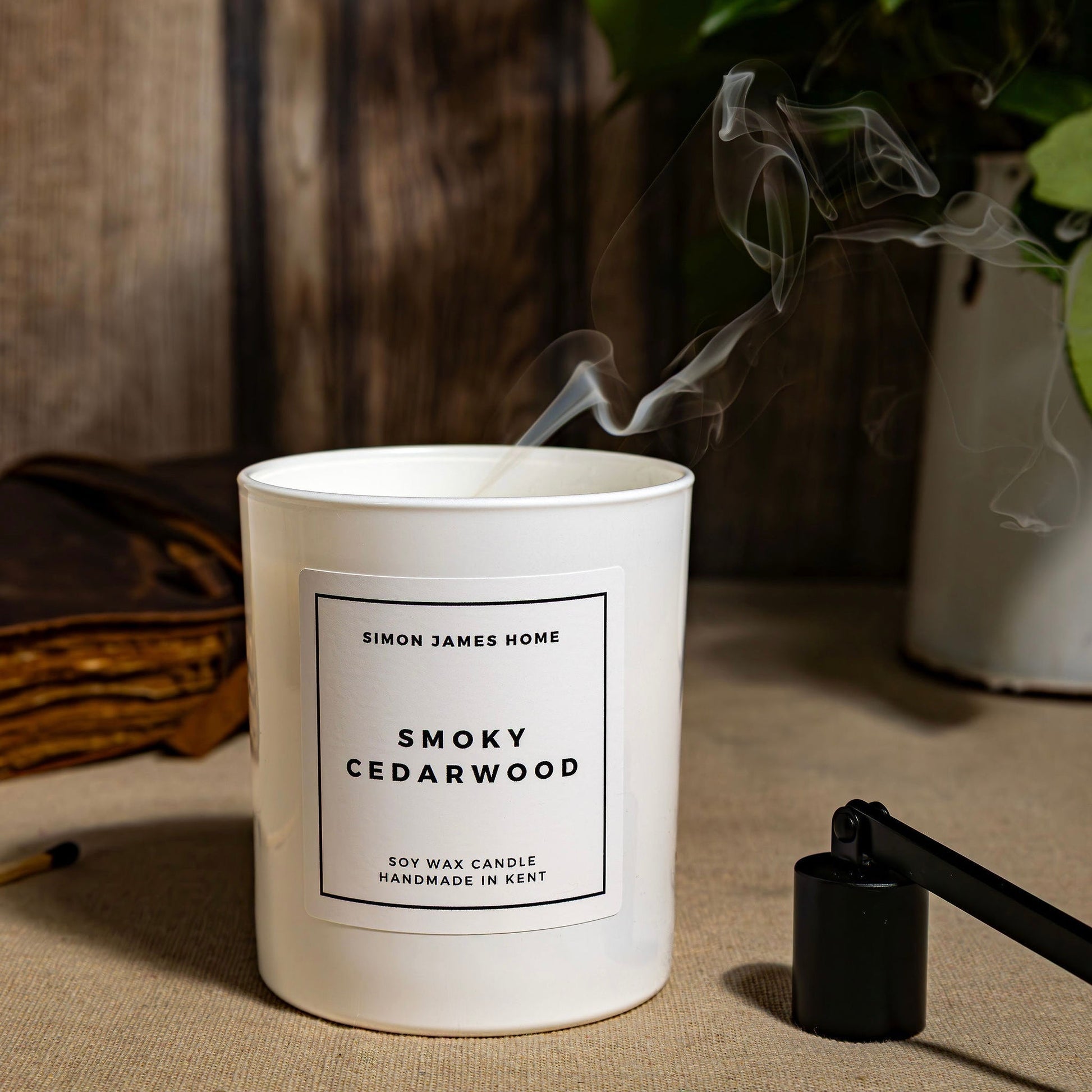 Smoky Cedarwood Candle - Handmade Soy Wax - REGN