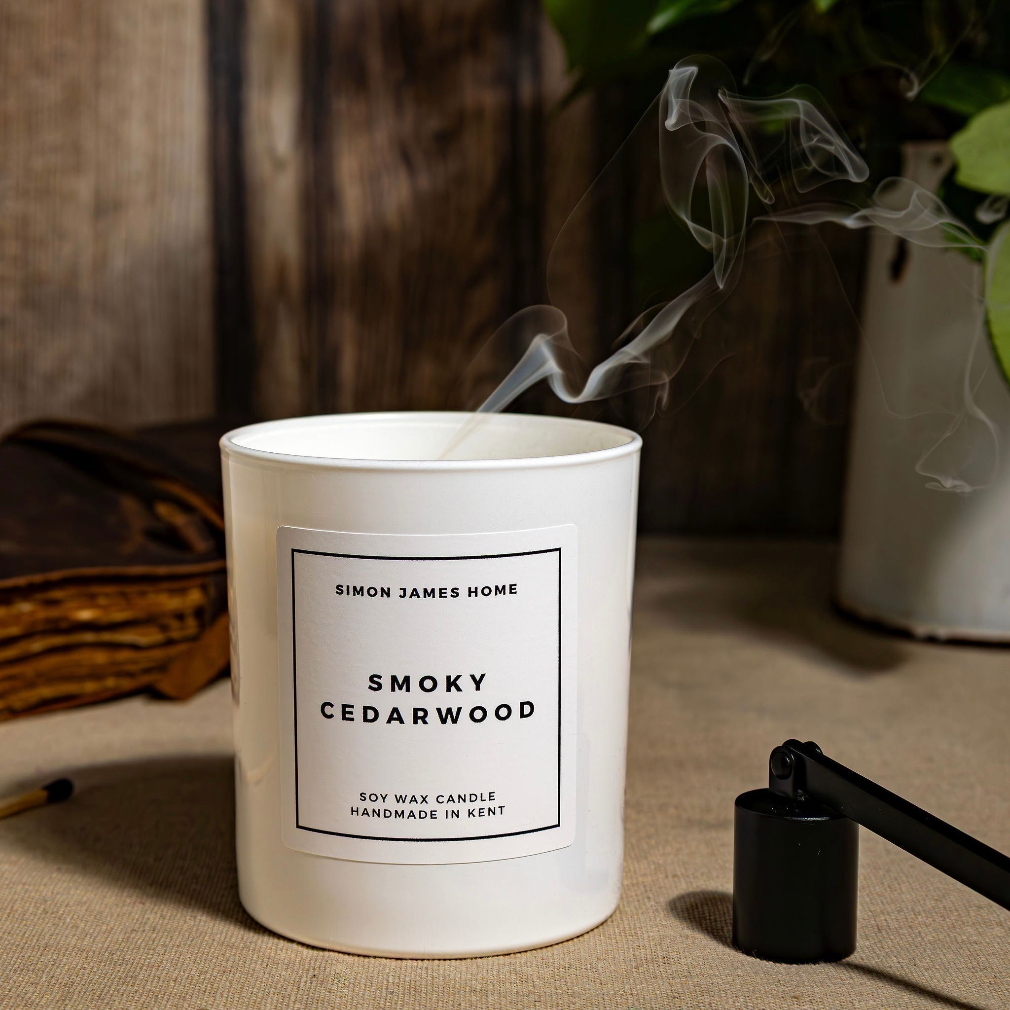 Smoky Cedarwood Candle - Handmade Soy Wax - REGN