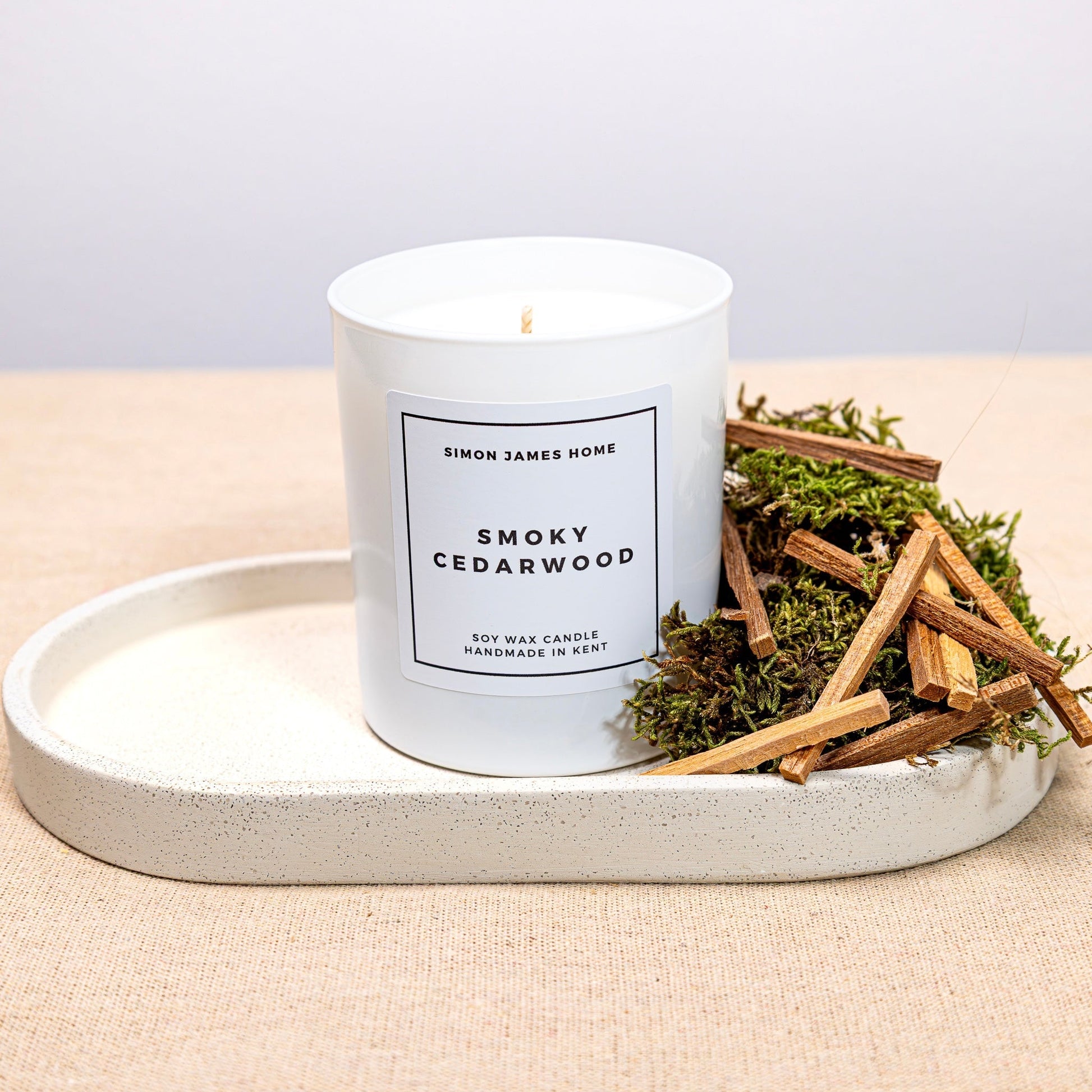 Smoky Cedarwood Candle - Handmade Soy Wax - REGN
