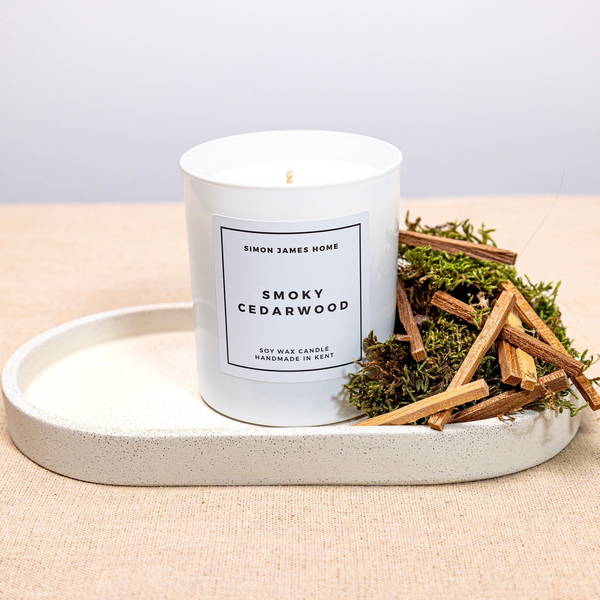 Smoky Cedarwood Candle - Handmade Soy Wax - REGN