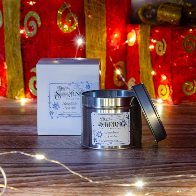 Snowflake Sparkle - Travel Tin Candle - Cotton Wick - REGN