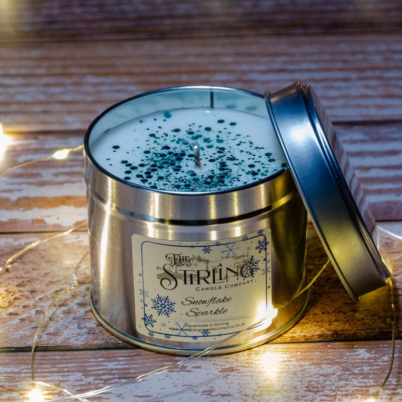Snowflake Sparkle - Travel Tin Candle - Cotton Wick - REGN