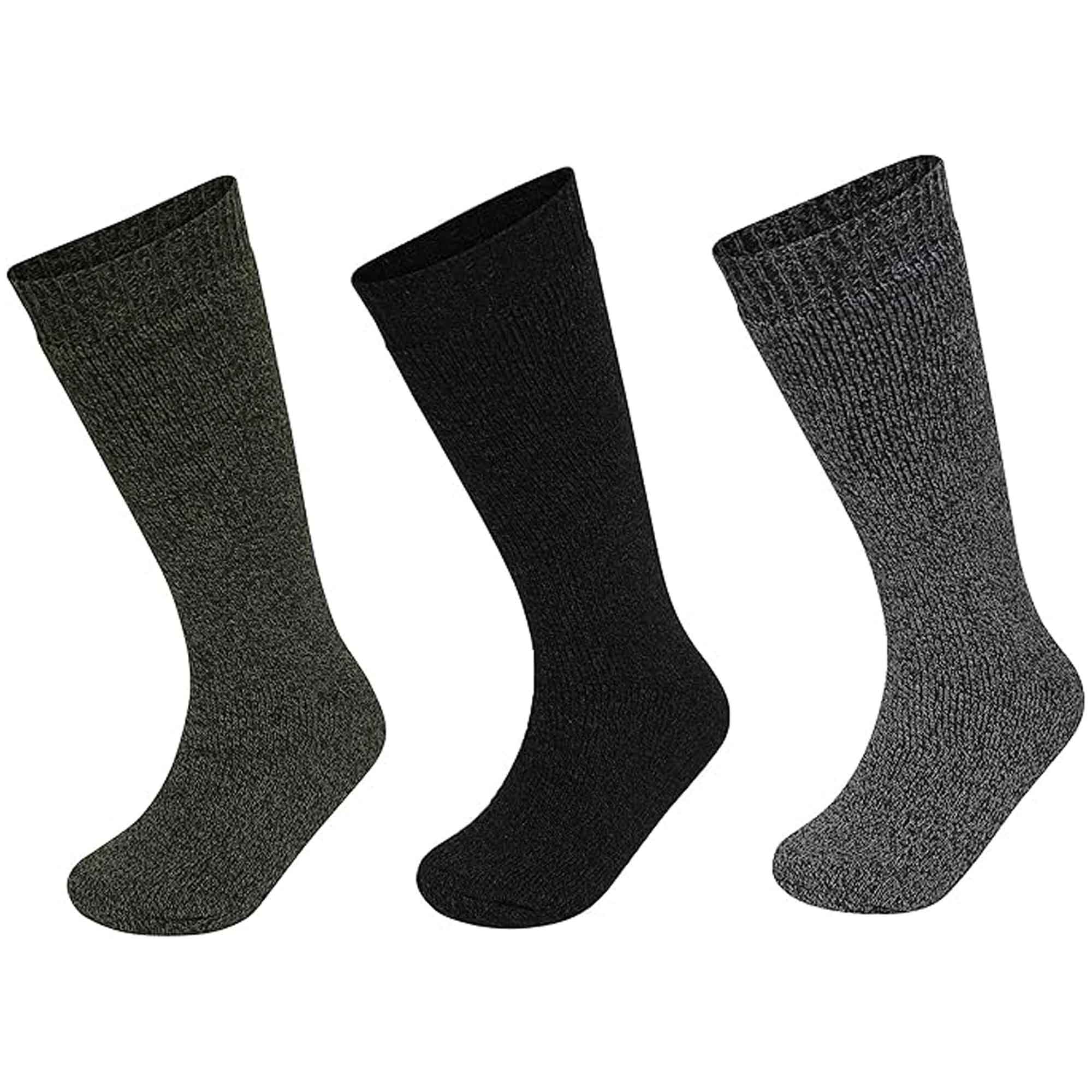 Sock Stack 3 Pack Mens Wellington Boot Socks Durable Cushioned Heel And Toe UK Size 6-11 - REGN