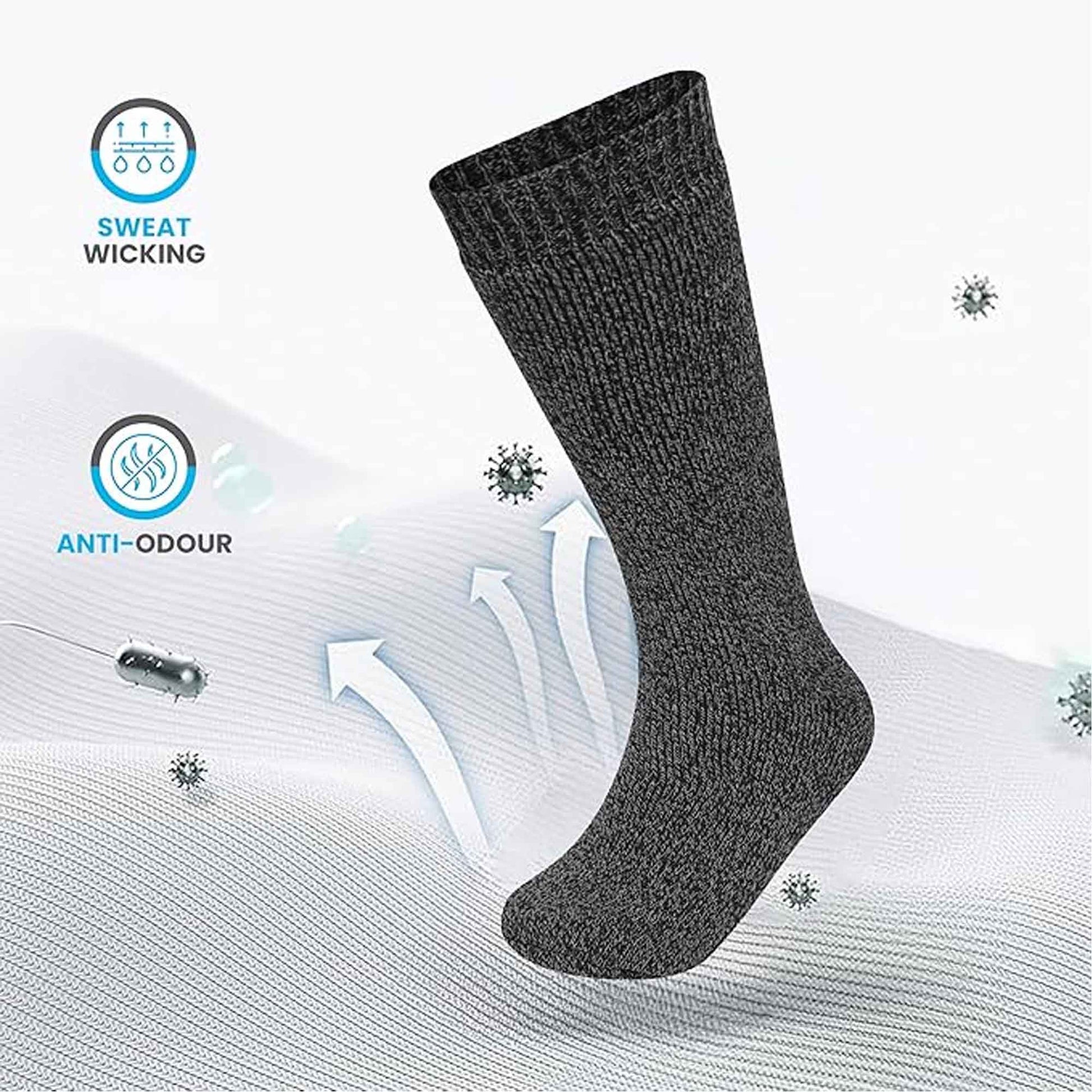 Sock Stack 3 Pack Mens Wellington Boot Socks Durable Cushioned Heel And Toe UK Size 6-11 - REGN
