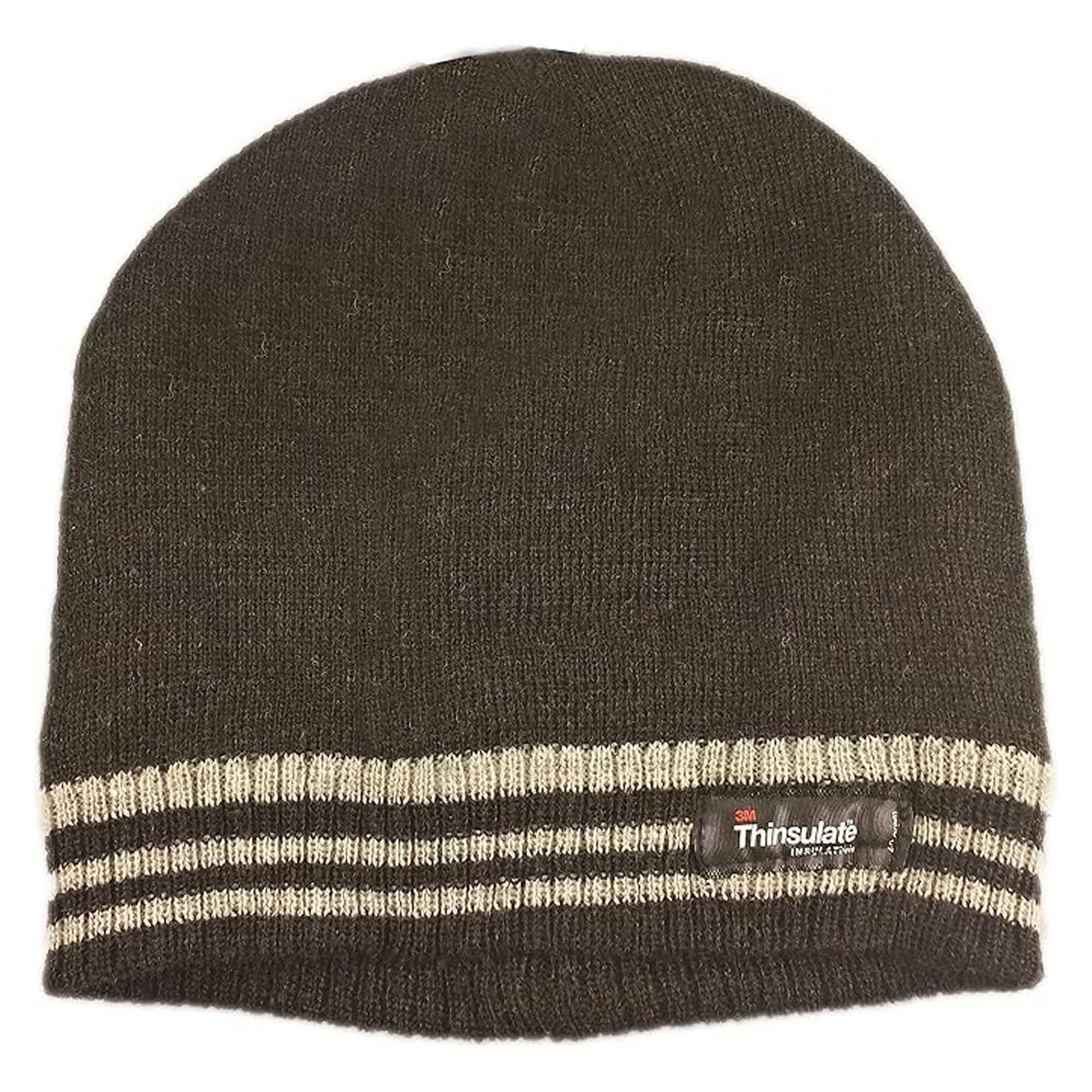 Sock Stack 3M Thinsulate Insulated Fleece Lined Knitted Beanie Hat With Striped Design - REGN