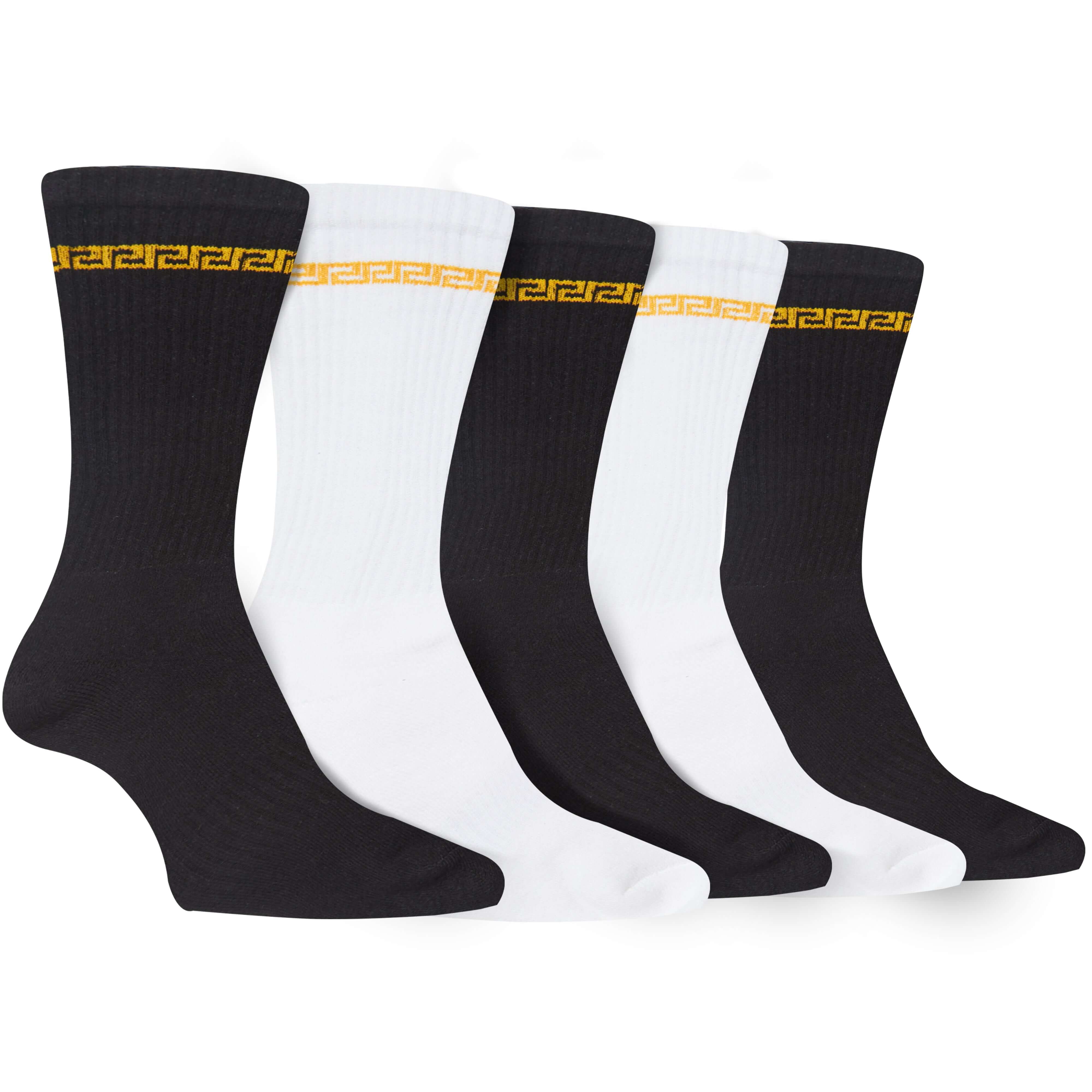 Sock Stack 5 Pack Men's Sparta Greek Design Sport Socks Cotton Durable Blend For Sports - REGN