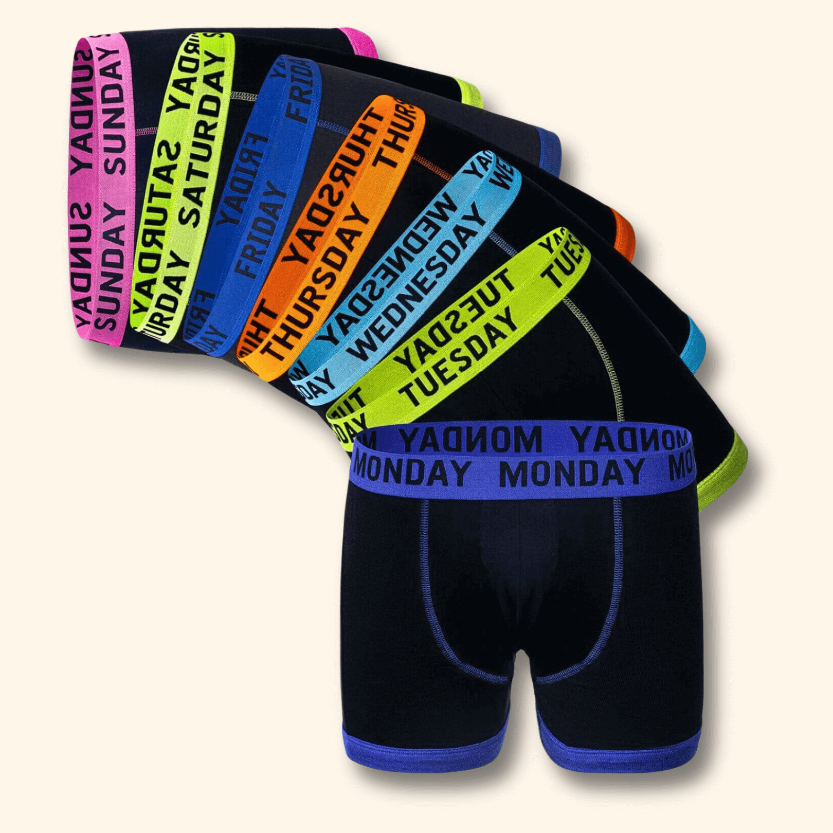 Sock Stack 7 Pack Boys Cotton Rich Boxer Shorts Trunks Ages 5-13 Assorted Colours - REGN