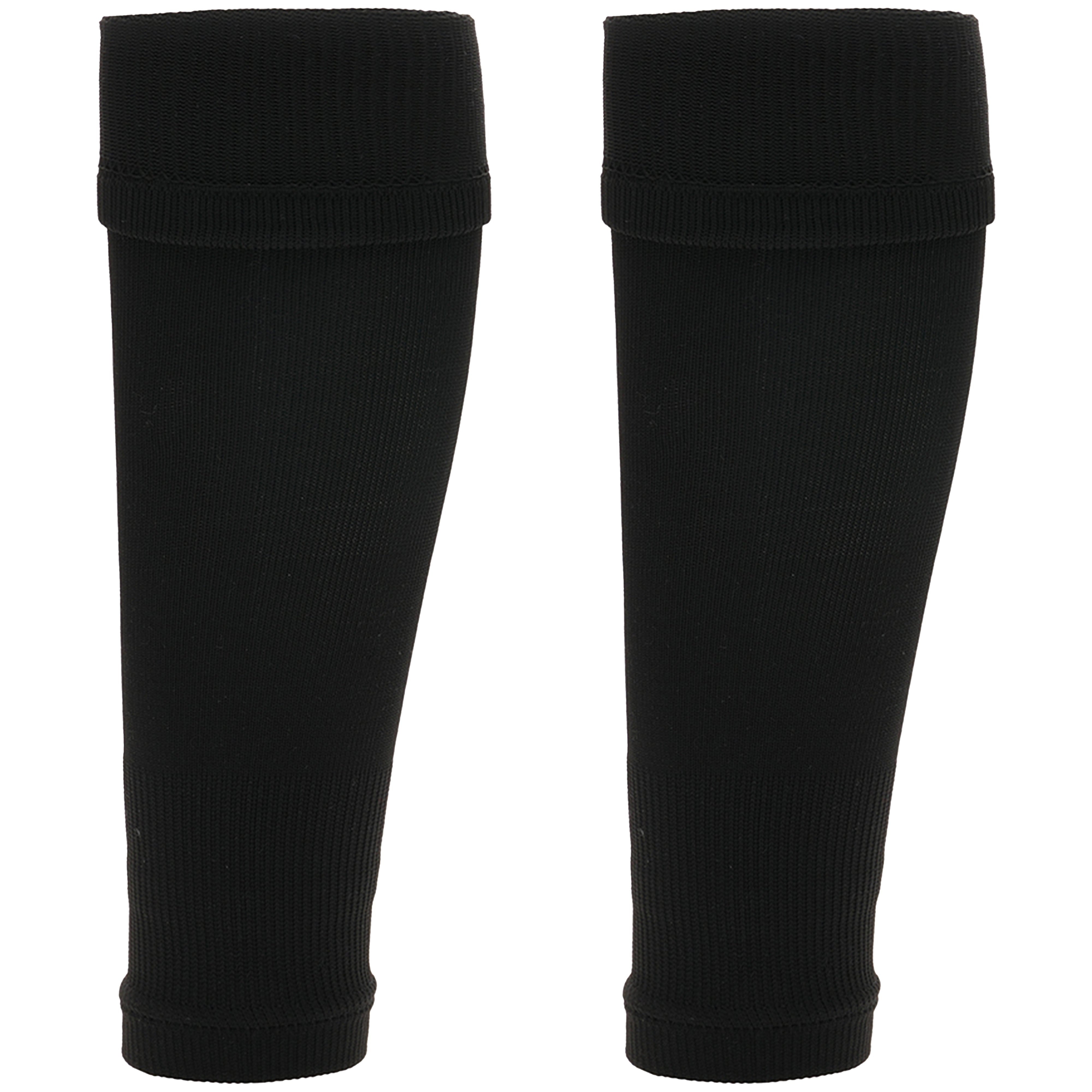 Sock Stack Adults Black Football Leg Sleeve Socks Compression Support Over Shin Pads - REGN