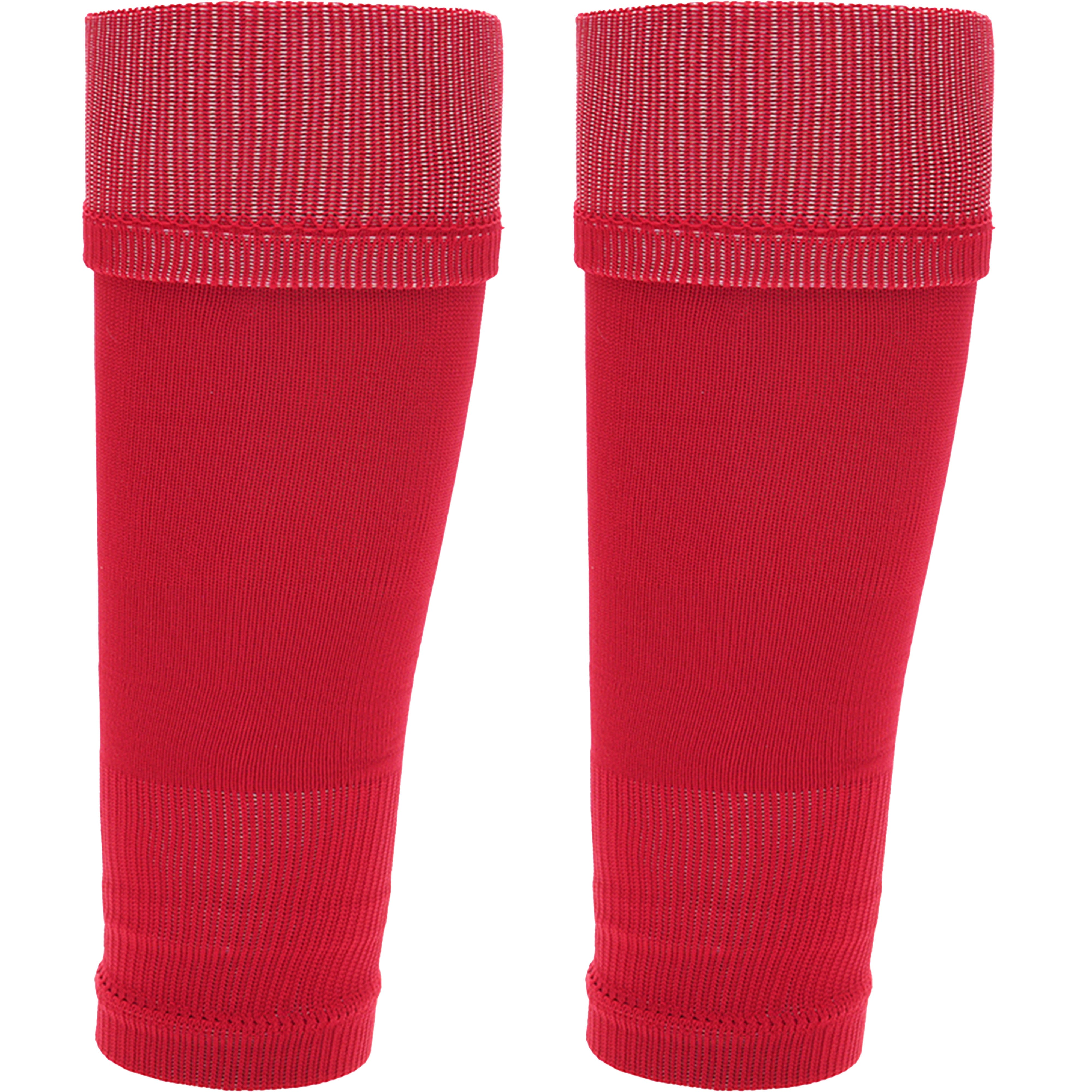 Sock Stack Adults Unisex Red Football Leg Sleeve Socks Compression Support Over Shin Pads - REGN