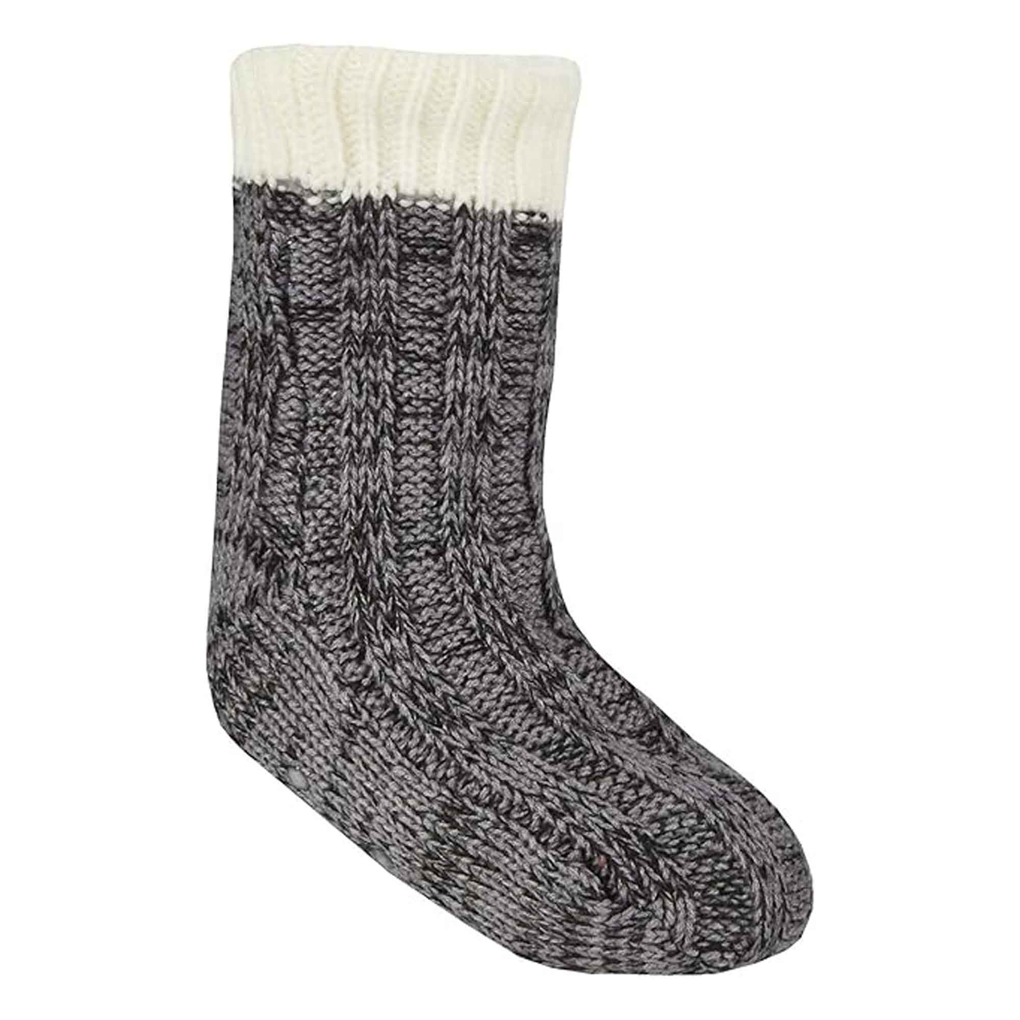 Sock Stack Children's Chunky Knit Non Slip Lounge Gripper Socks For Kids Colourful - REGN