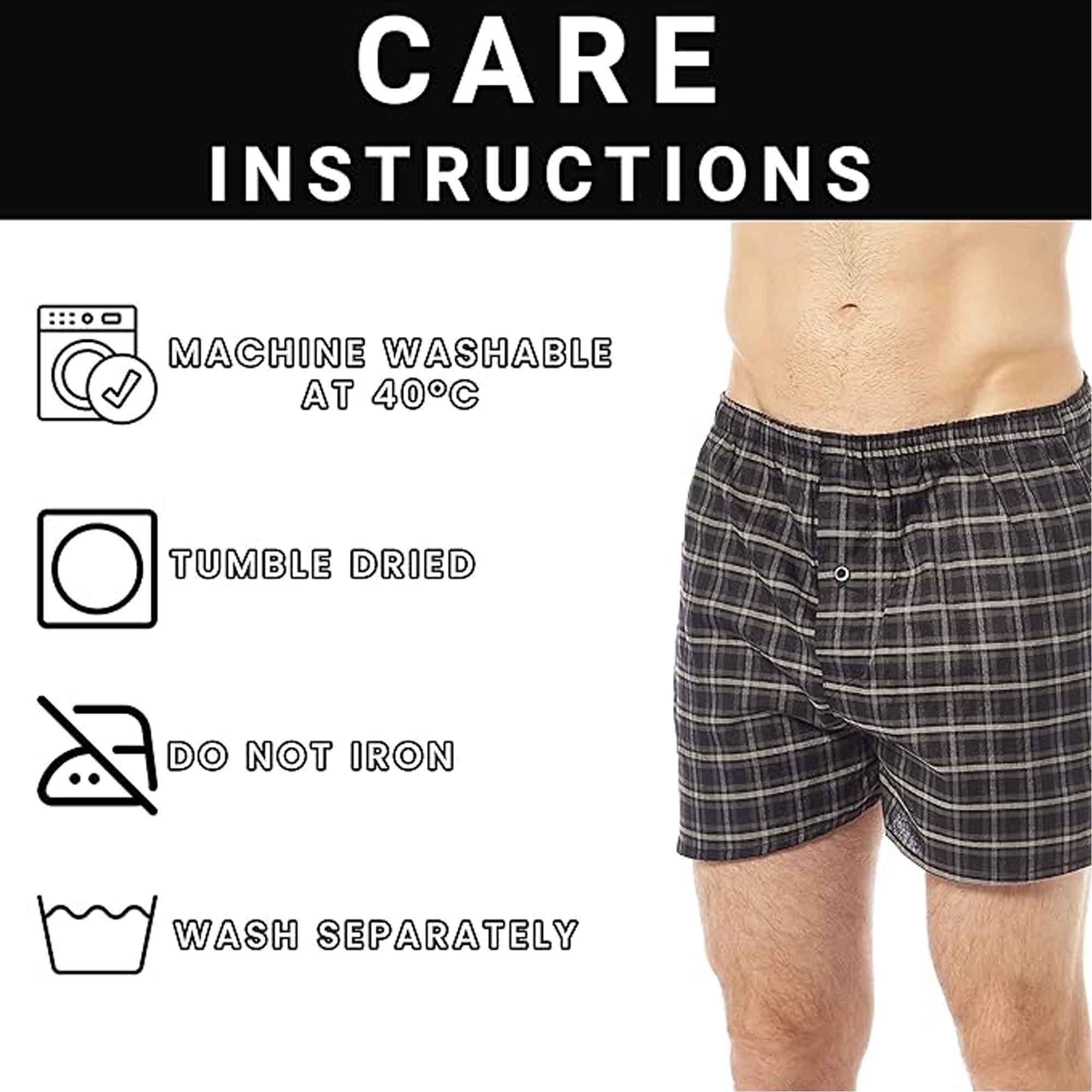 Sock Stack MB02 Pack Of 6 Mens Loose Fit Boxers With Comfort Waistband Button Fly - REGN