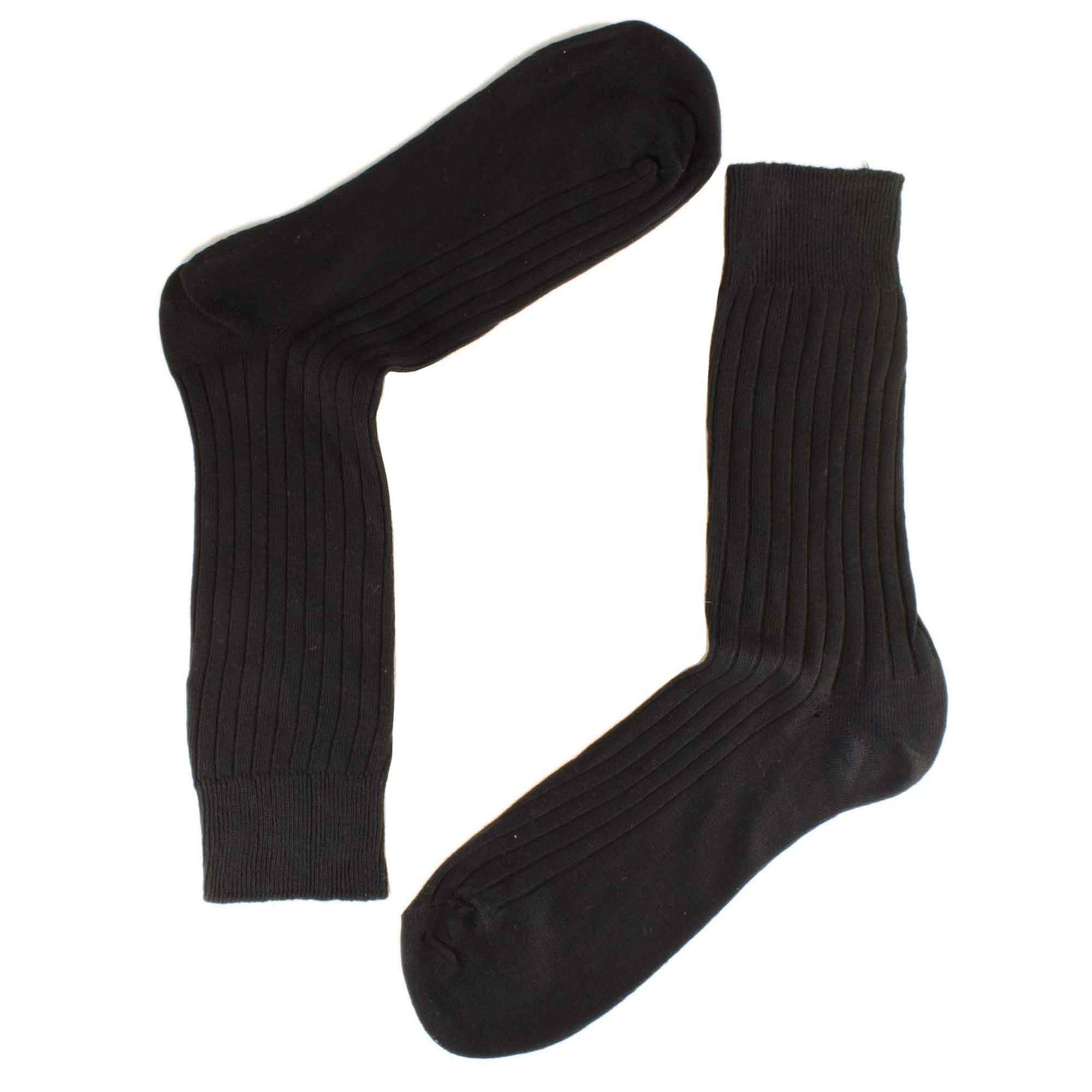 Sock Stack Men's 12 Pairs Seamless Toe Dress Socks 100% Cotton Ribbed Moisture-Wicking - REGN