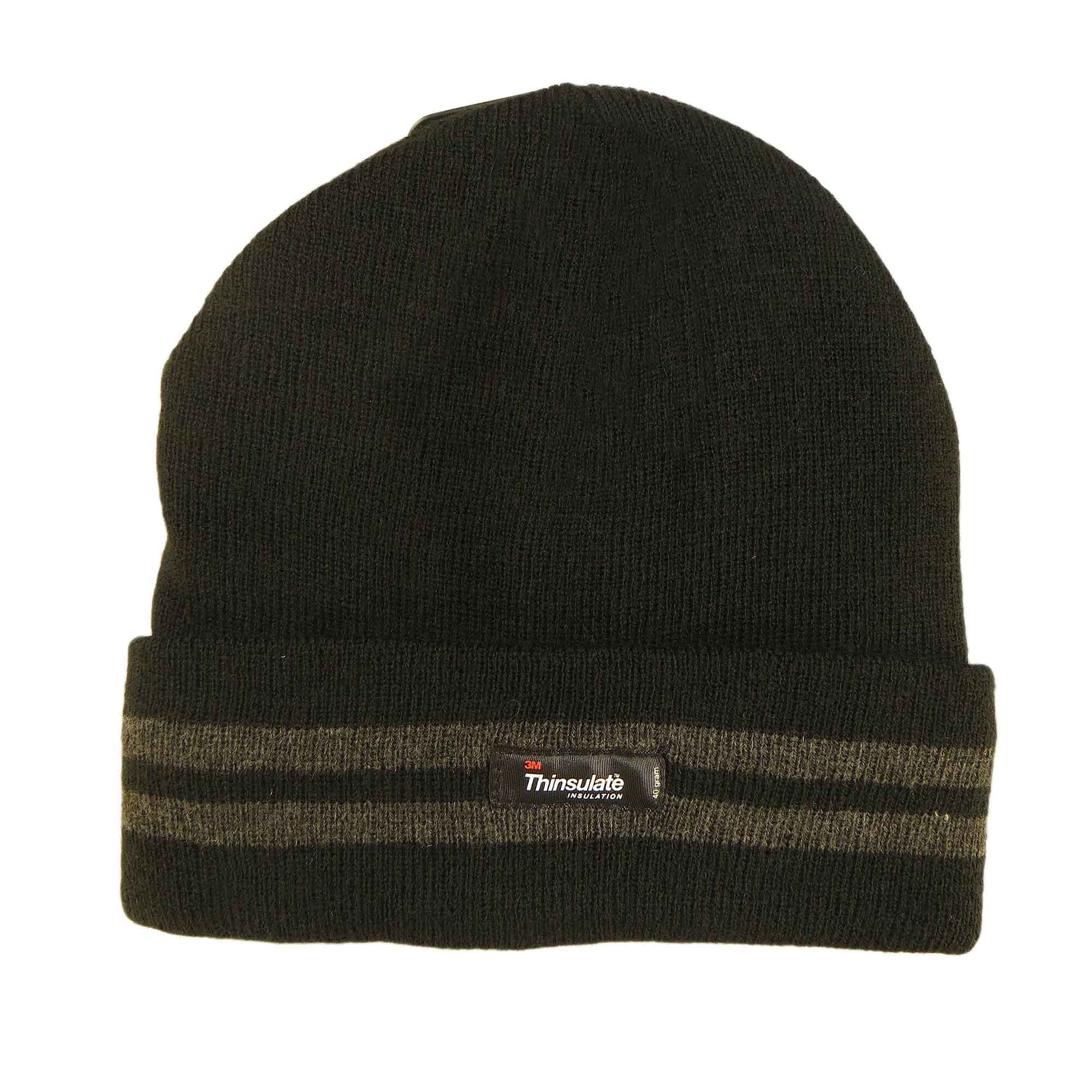 Sock Stack Mens 3M Thinsulate Fleece Knitted Beanie Hat Stripe Thermal Insulation - REGN